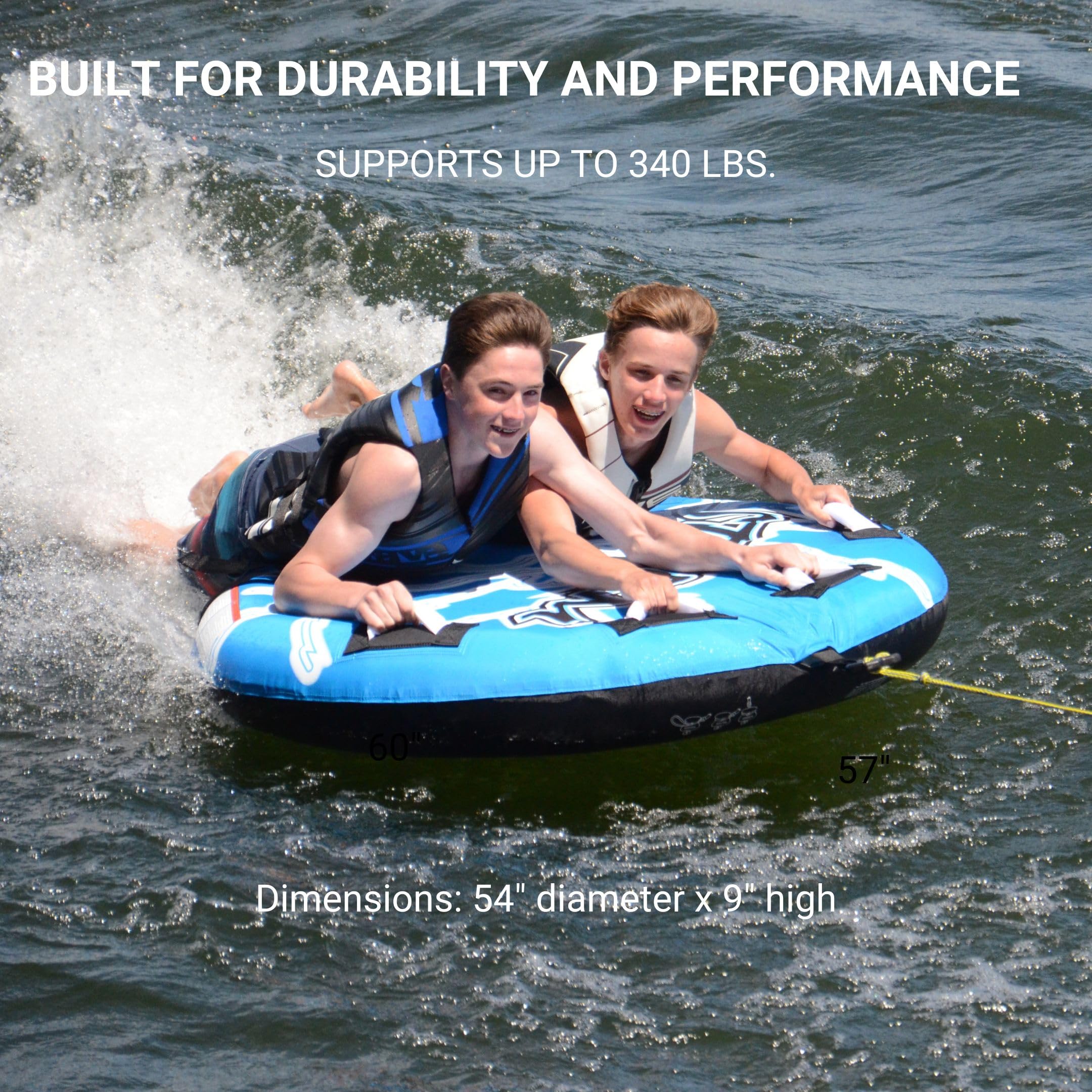 Rave Sports Boat Storm Towable Tube - Inflatable Tube for 1-2 Boating