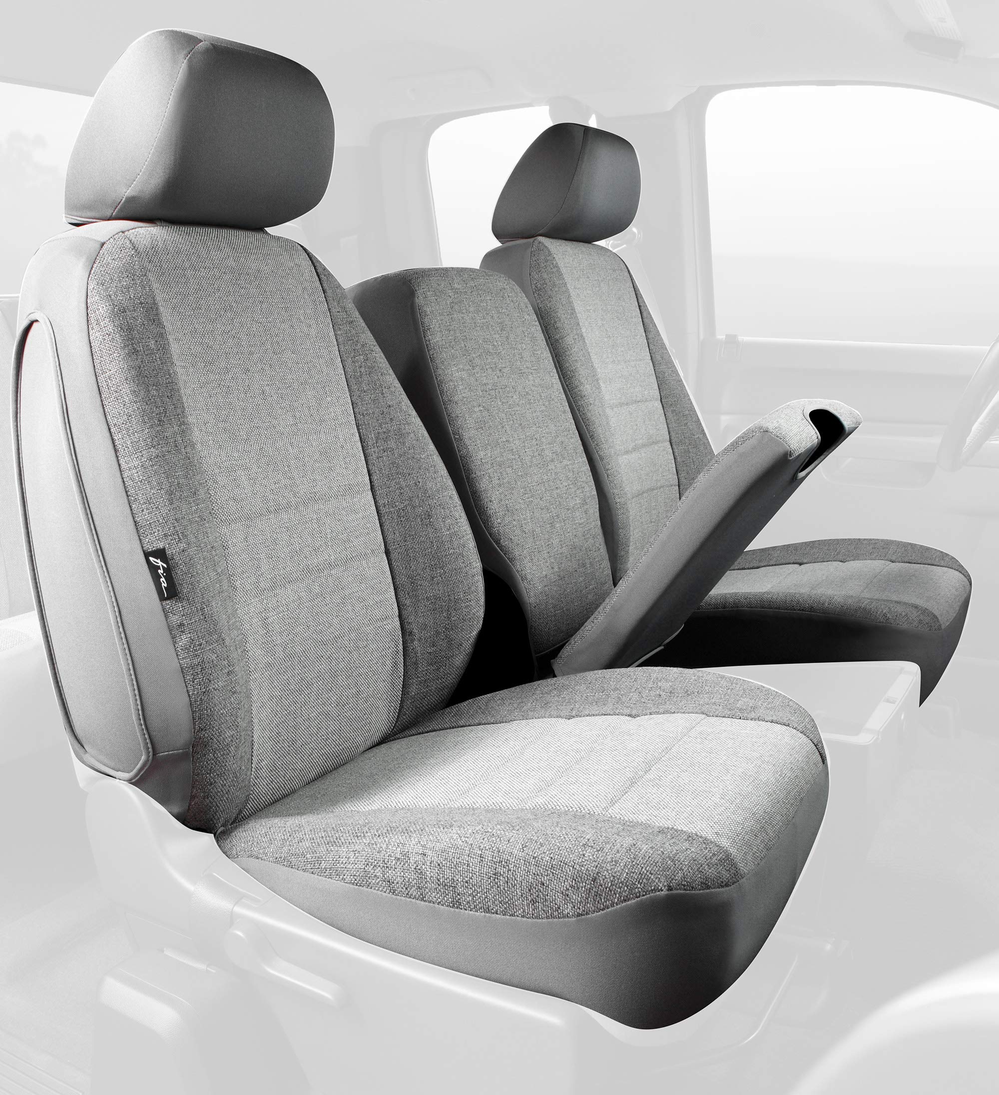 Custom Fit Fia OE37-28 GRAY Front Seat Cover Split Seat 40/20/40 - Tweed, (Gray)