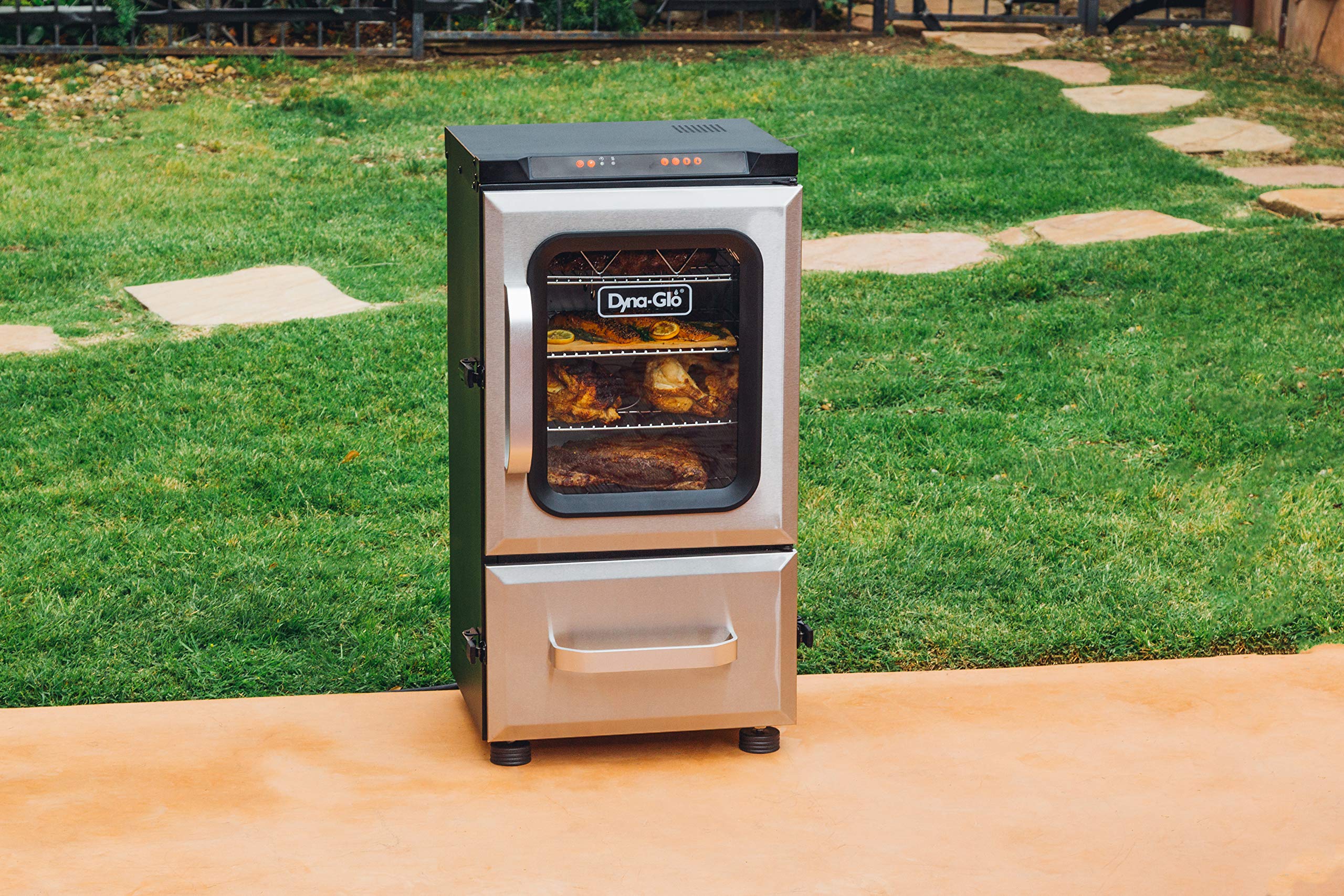 30" Dyna-Glo Digital Bluetooth Electric Smoker, Silver DGU732SDE-D