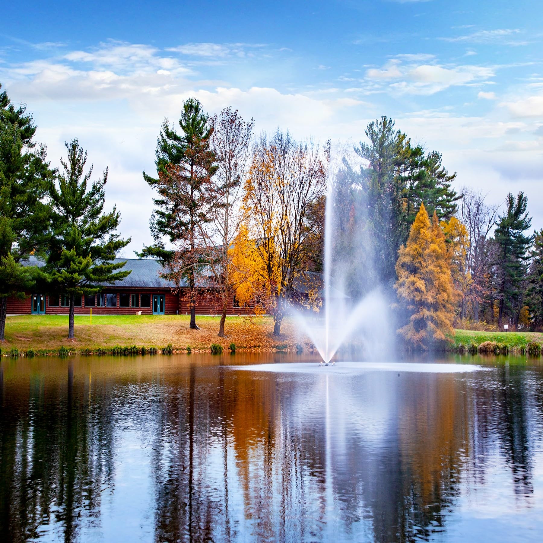 Scott Aerator Fountain Skyward - 1 HP 230V Pond Aerator with 100 ft. Electric Cord | Aerating for Lakes & Ponds | Maintenance Free Stainless Steel