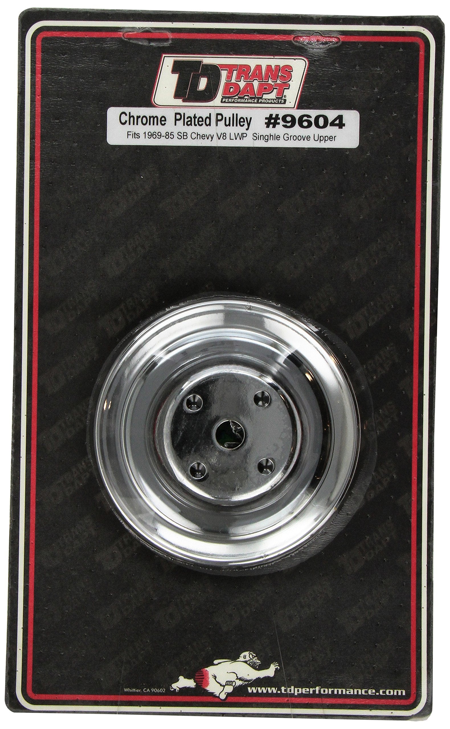 Trans-Dapt 9604 Chrome Single Groove Water Pump Pulley Trans-Dapt Performance