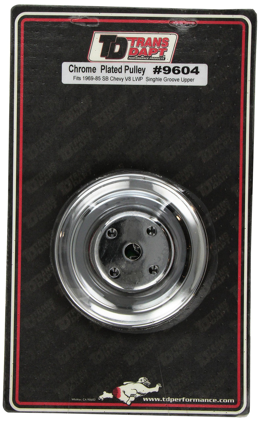 Trans-Dapt 9604 Chrome Single Groove Water Pump Pulley Trans-Dapt Performance