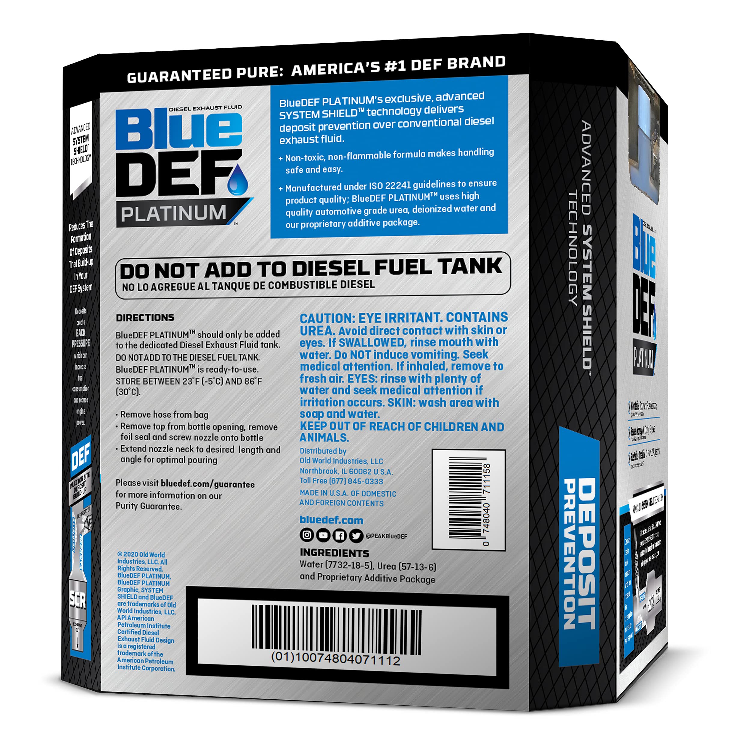 Diesel Exhaust Fluid BlueDEF Peak Platinum, 2.5 Gallon (DEG002)