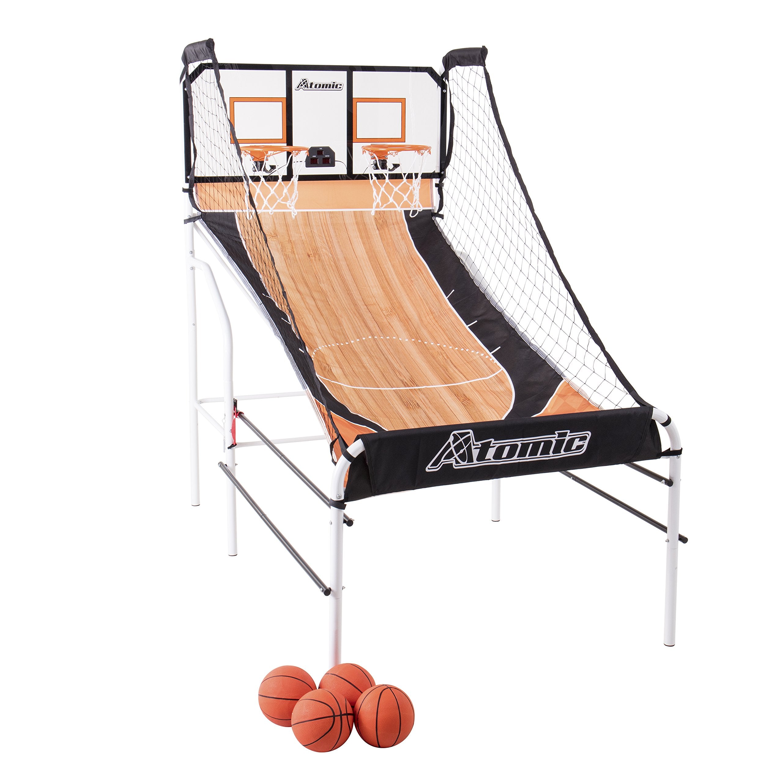 Slam Dunk Atomic Basketball Shootout Includes 4 Miniature Basketballs and Air Pump and Needle