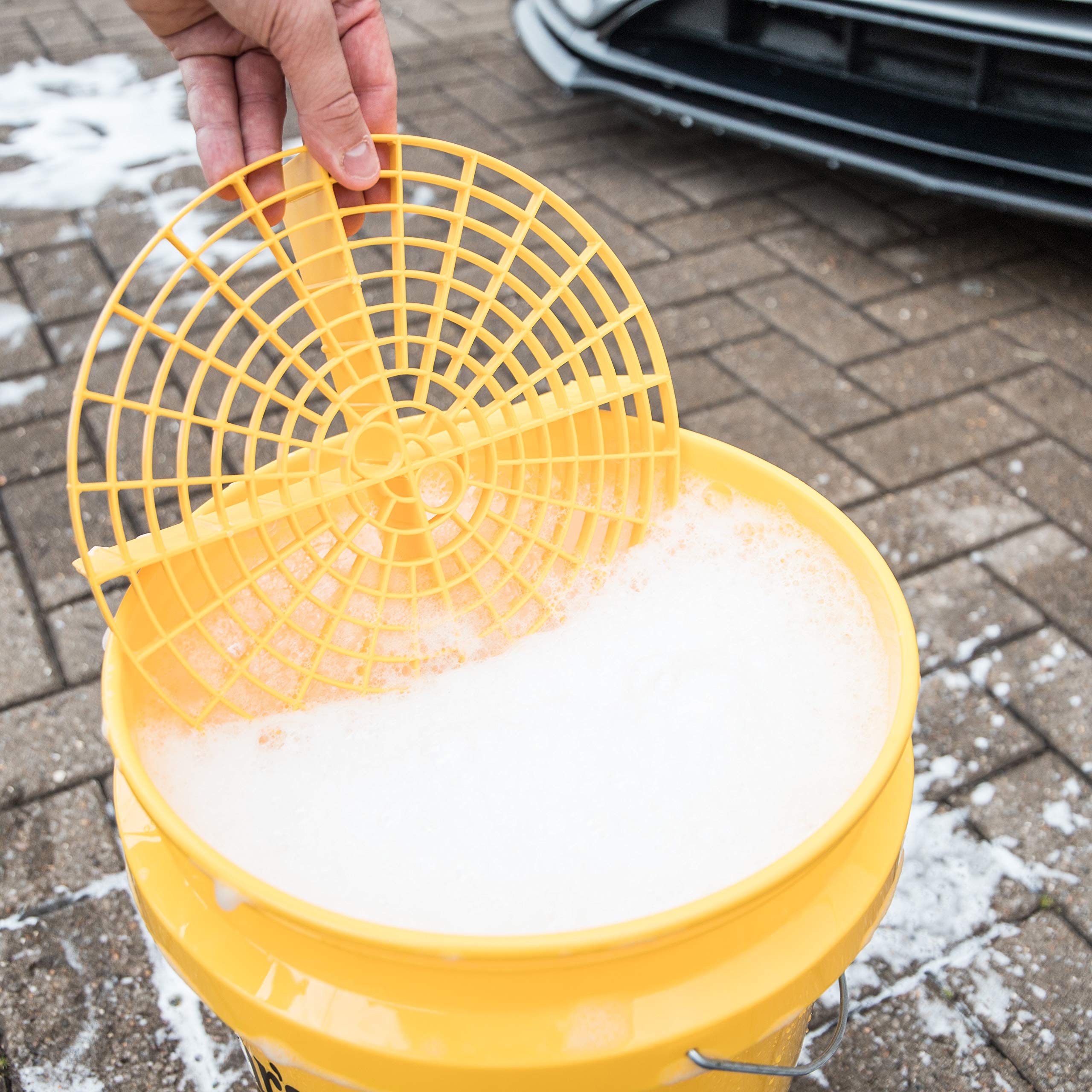 Car Wash Bucket Meguiar's Yellow for Water and Suds - 3.5 Gallon