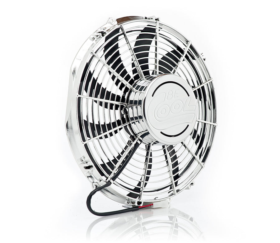 Be Cool 13" Chrome Plated High-Torque Electric Pusher Fan 75049