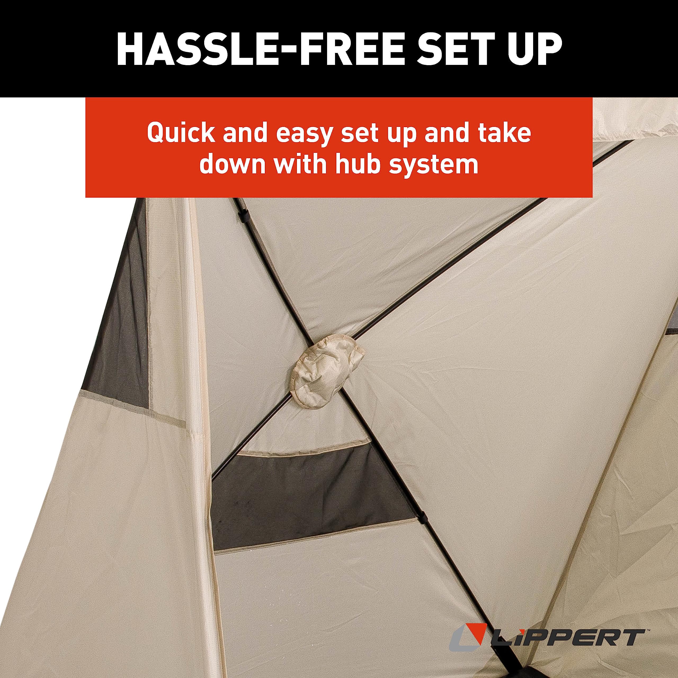 Lippert Popup Sun Shelter for Camping, Beach Trips and Outdoor Concerts - Hideout Picnic