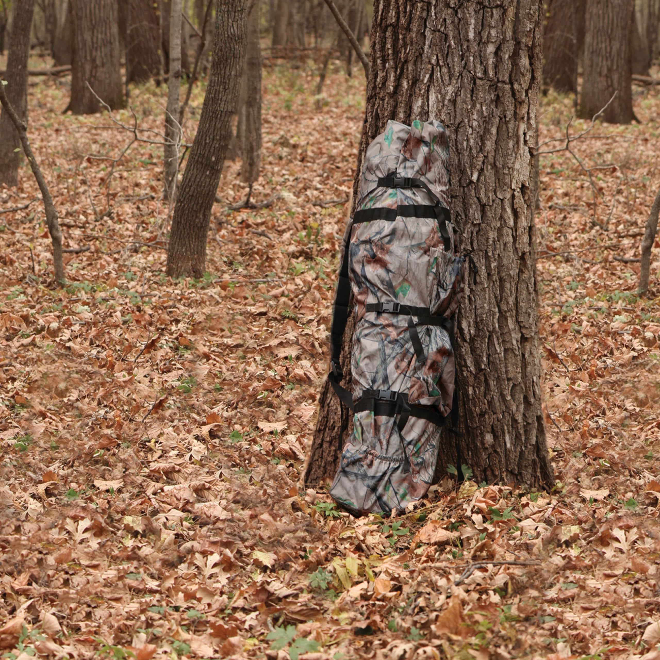 Muddy 360-Degree Viewing VS360 Durable Water-Resistant 3 Person Black Backed Quick Setup Portable Hunting Outdoor Ground Blind, Carry Bag Included, Epic Camo