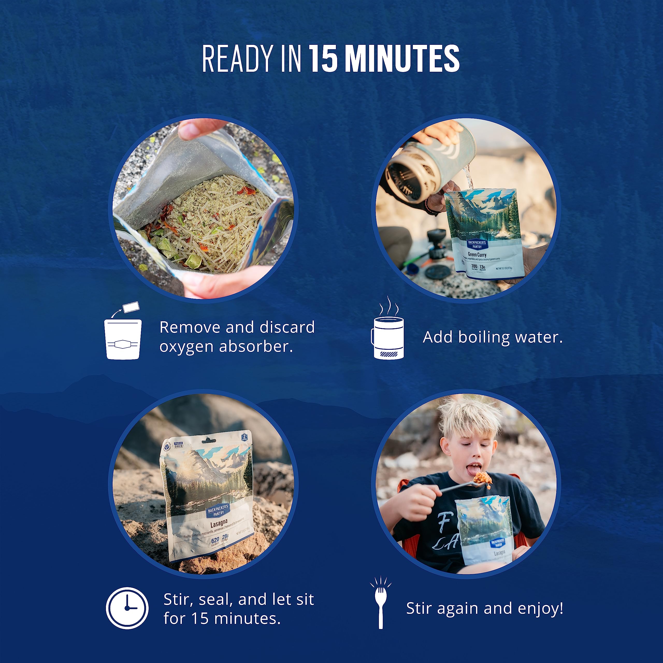 Backpacker's Pantry Granola with Almonds Blueberries & Milk - Freeze Dried Backpacking & Camping Food - Emergency Food - 16 Grams of Protein, Vegetarian - 1 Count