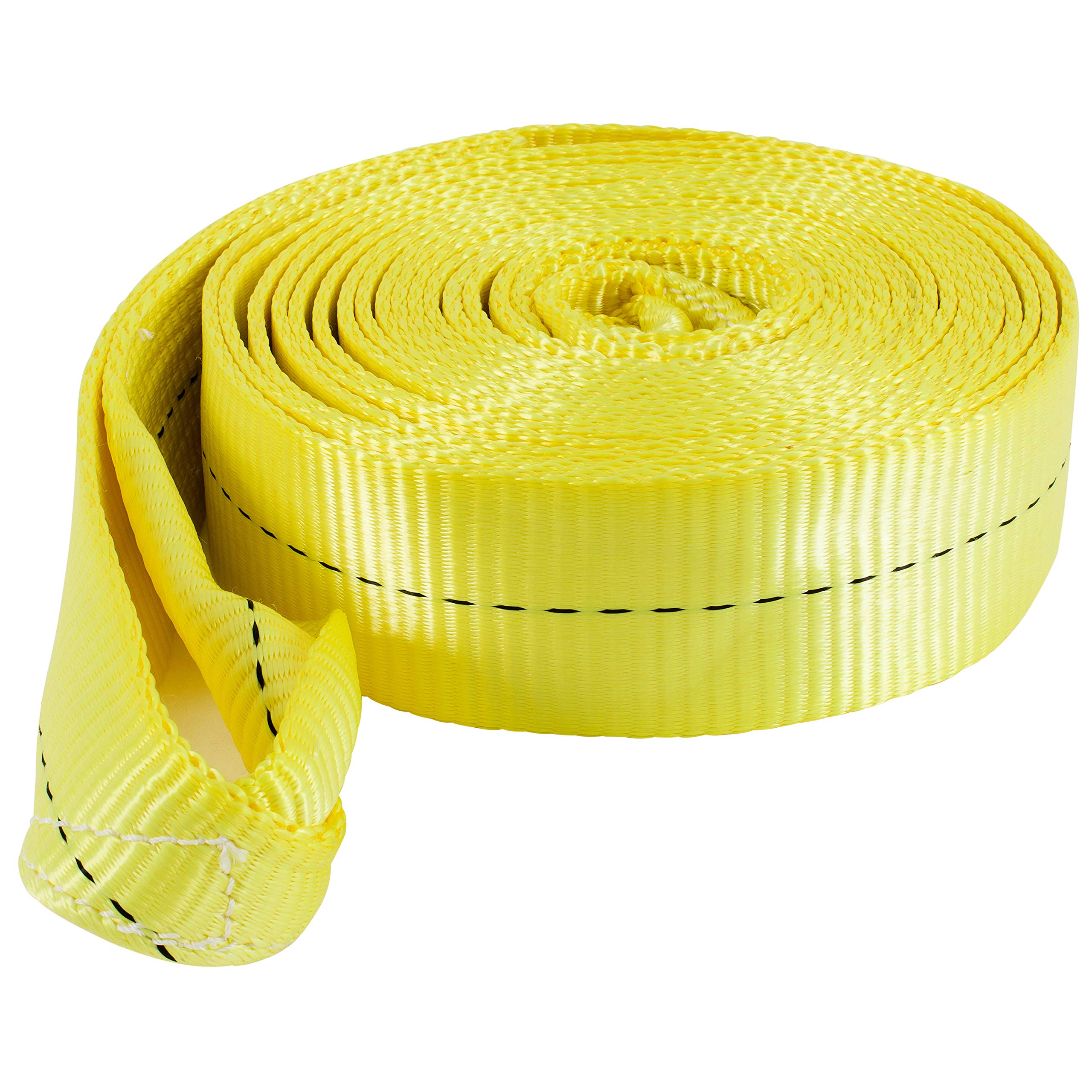 Tow Straps KEEPER Heavy Duty with Loops - 3" x 30' Recovery Strap, 30,000 lbs Break Strength - Towing Rope for Trucks, Off-Road Vehicles, and SUVs