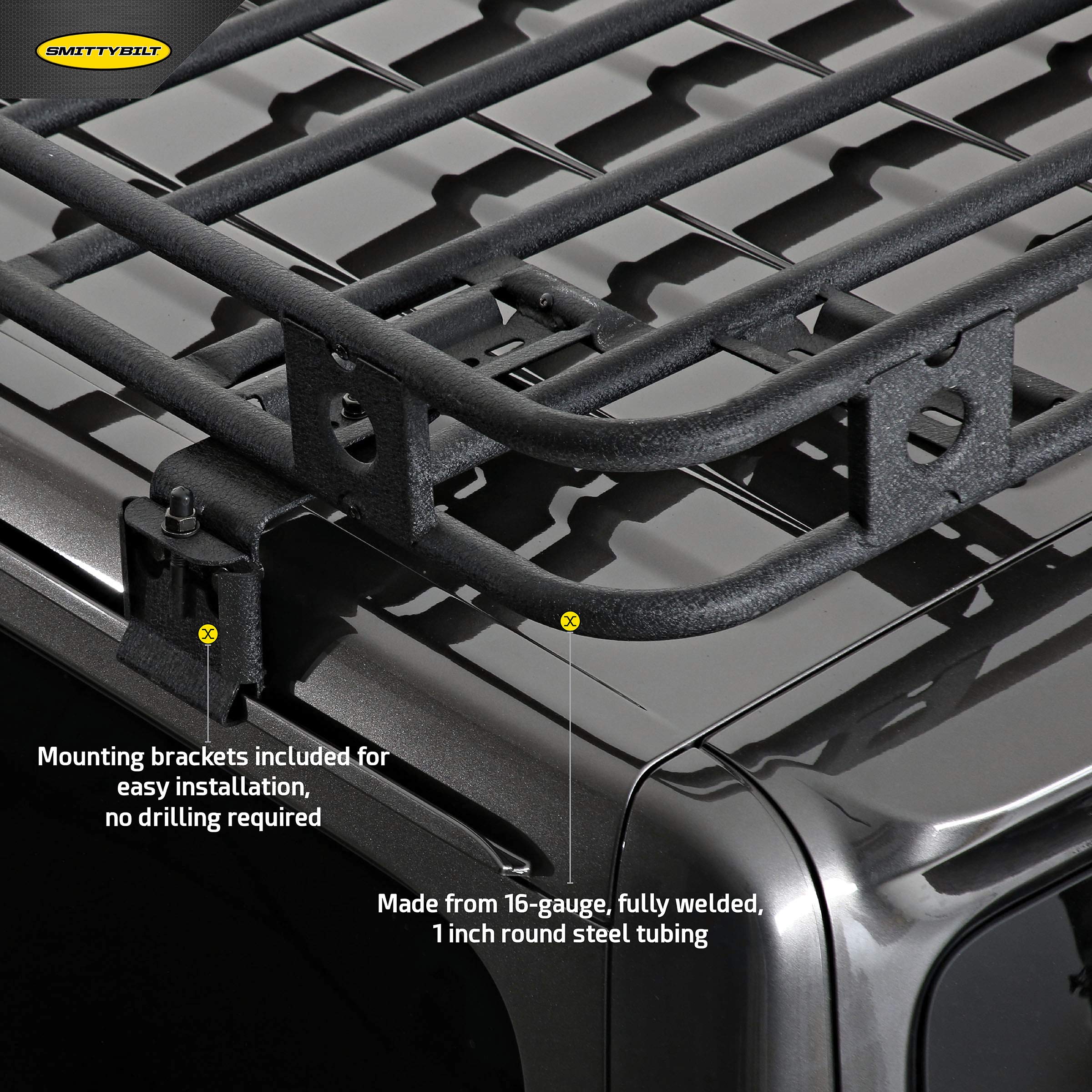 JL SmittyBilt 4DR DEFENDER ROOF RACK-ONE PIECE - SB45454JL