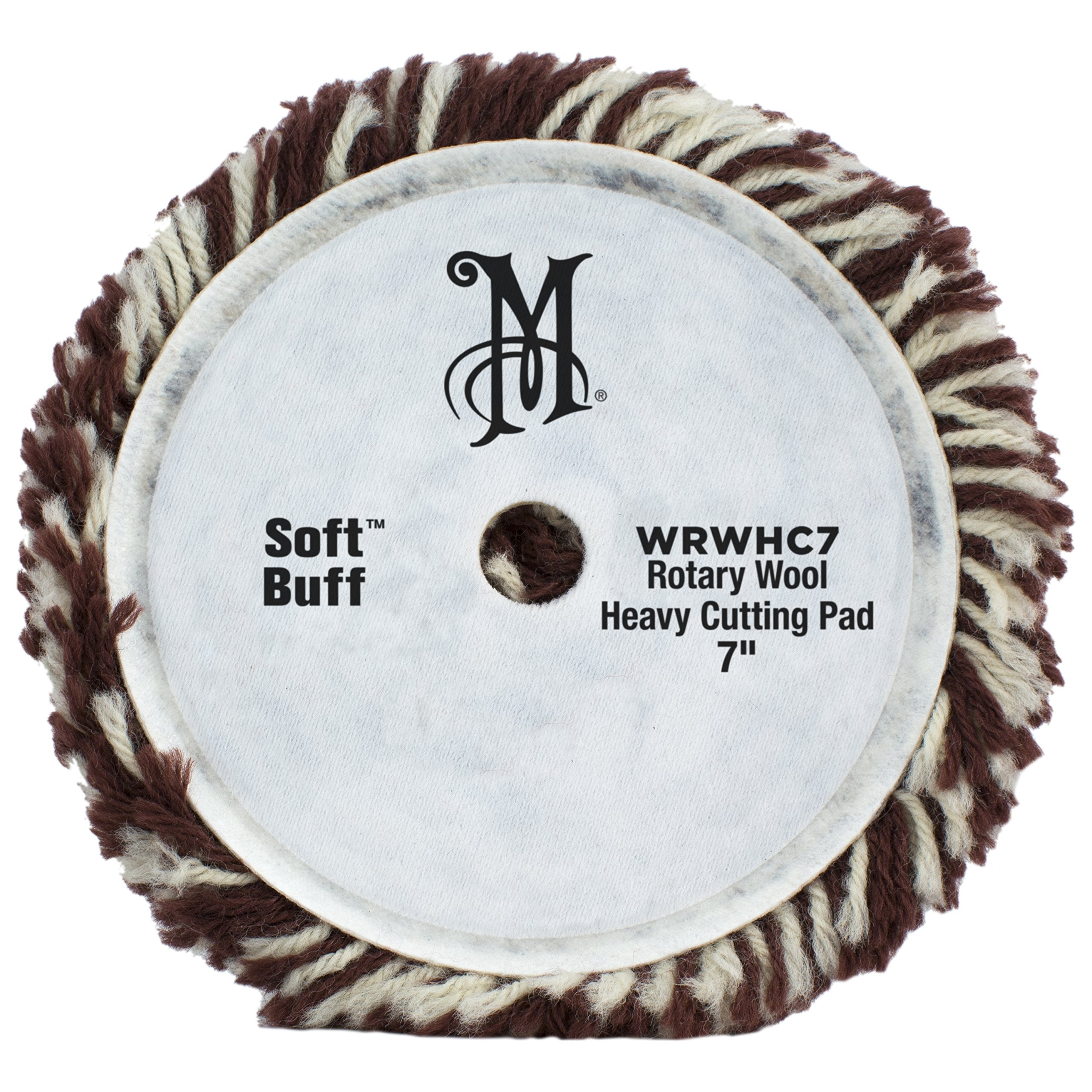 Meguiar's Heavy Cutting Wool Pad 7" Soft Buff Rotary WRWHC7 - Professional Heavy Cutting Pad for Premium Car Detailing, Car Buffing Pad for Use with a Rotary Buffer and Heavy Compound