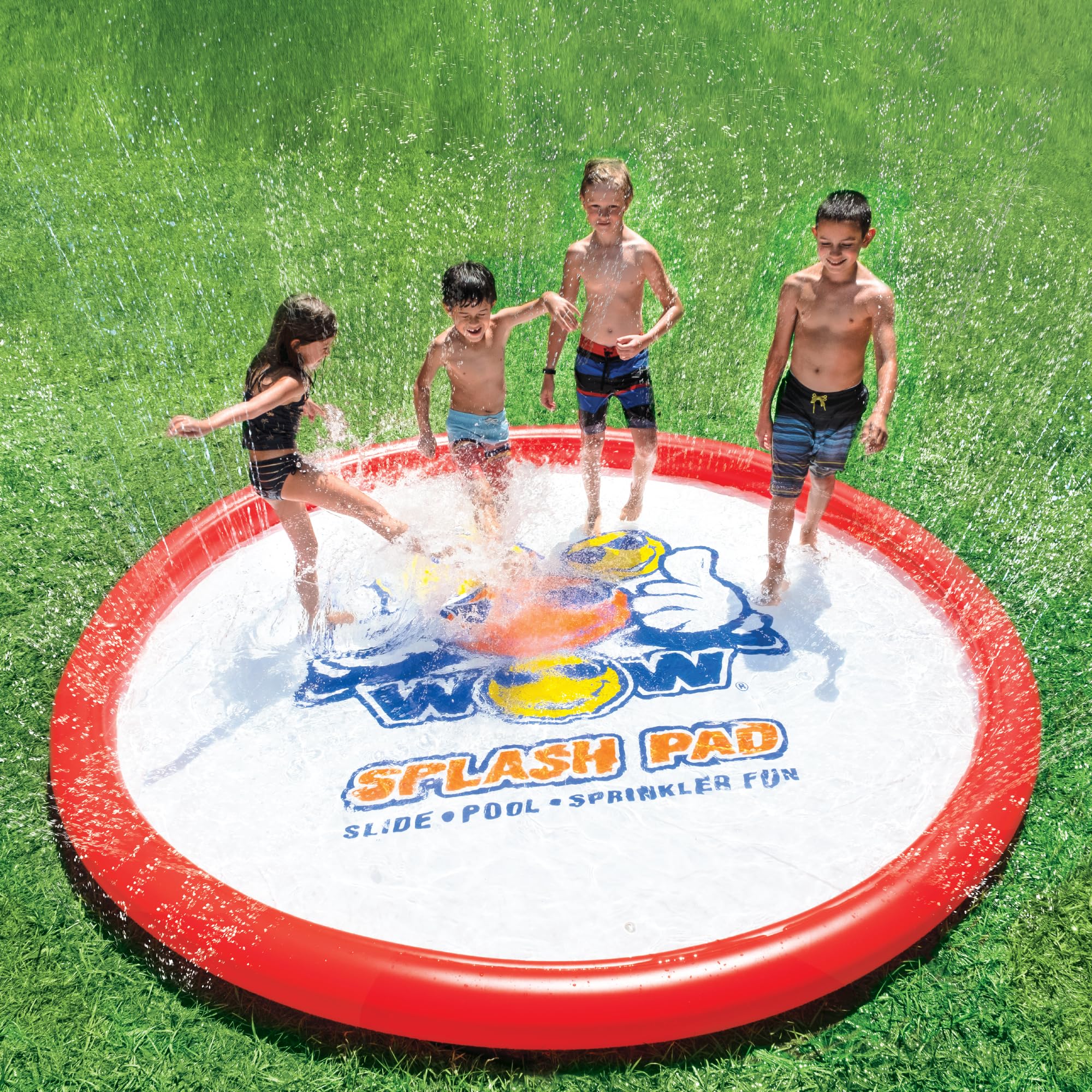 Giant WOW Sports Splash Pad, Durable wading pool with Built in Sprinklers