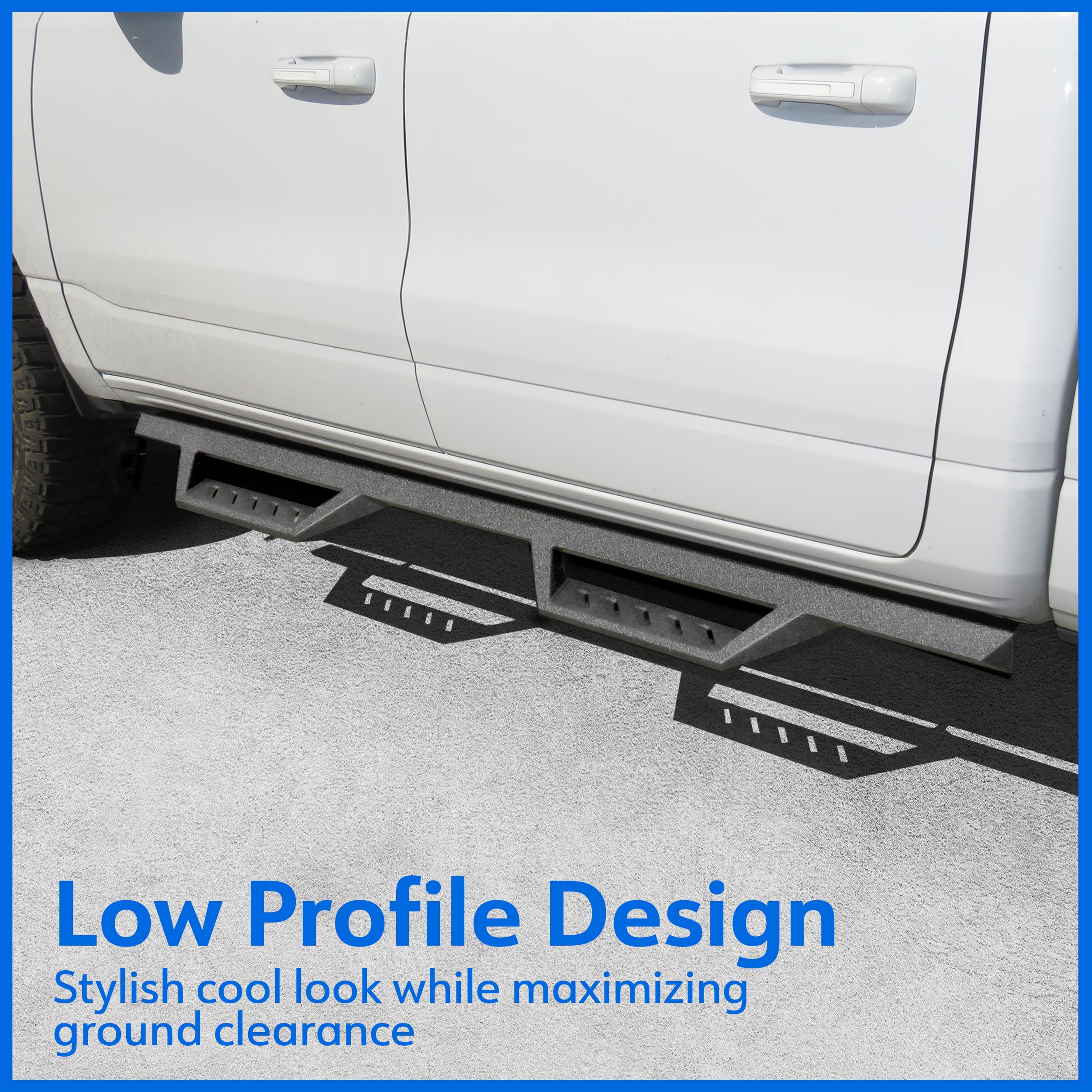 Tyger Auto LanderX Running Board Compatible with Ram 1500 2019-2026 (Not Fit 19-24 Classic) | Crew Cab | TG-LX3D82358 | Drop Step Side Step Rail Nerf Bars