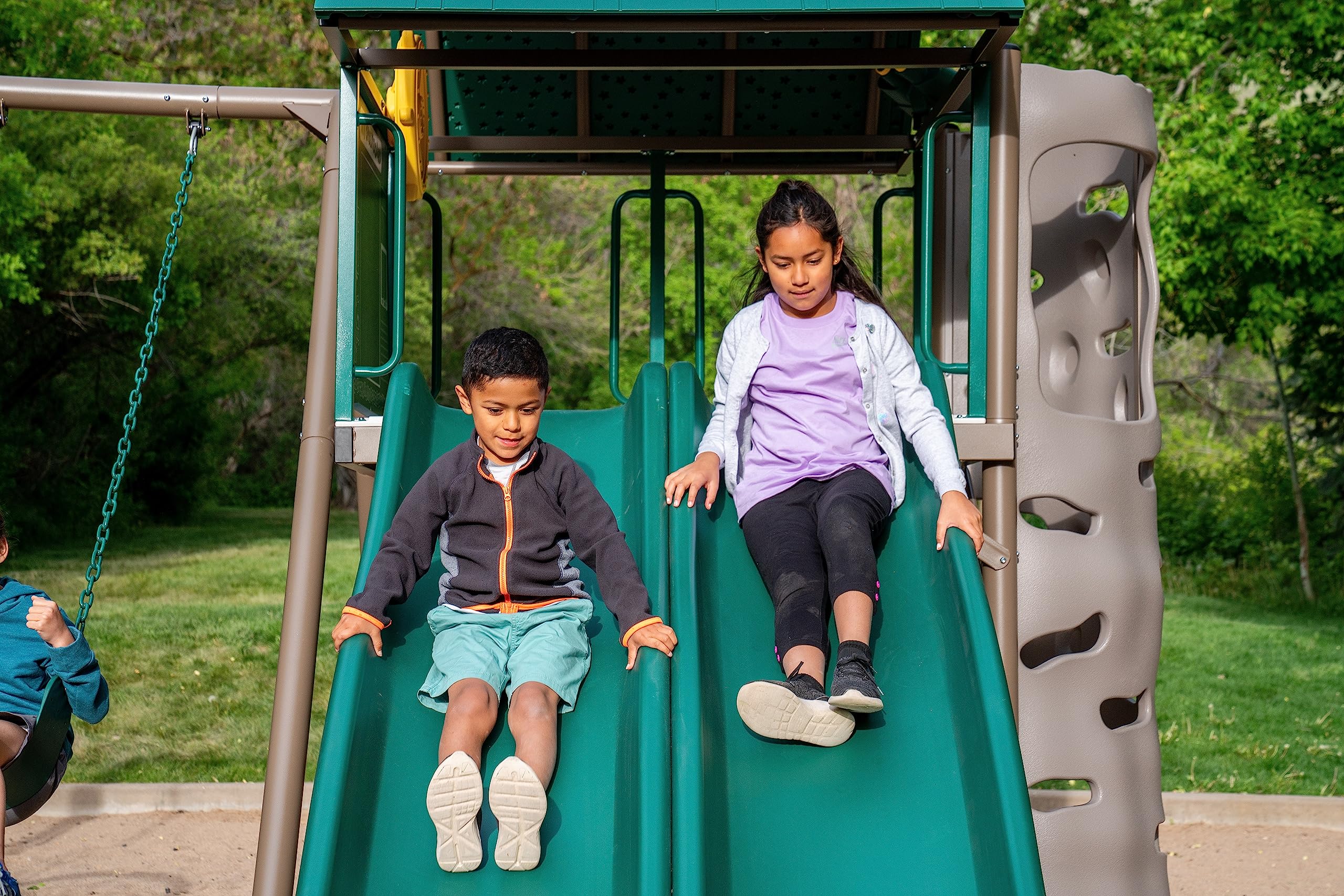 Big Stuff Lifetime Two-Slide Swing Set Playset
