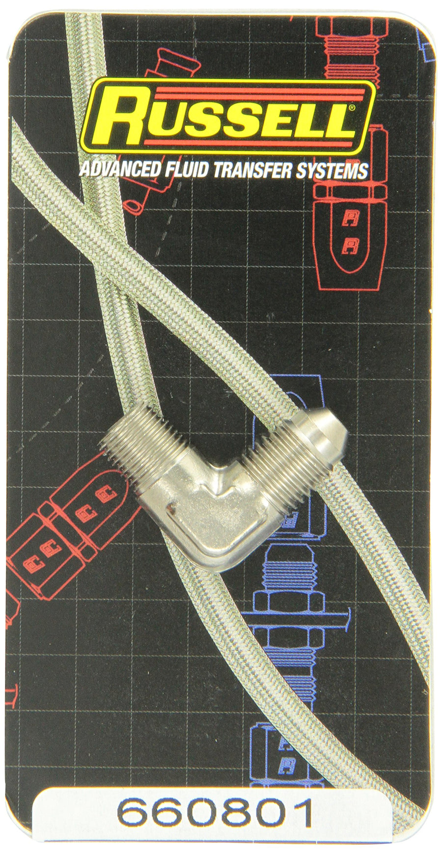 Edelbrock 660801 Russell Endura -4AN 90-Degree Flare to 1/8" Pipe Adapter Fitting
