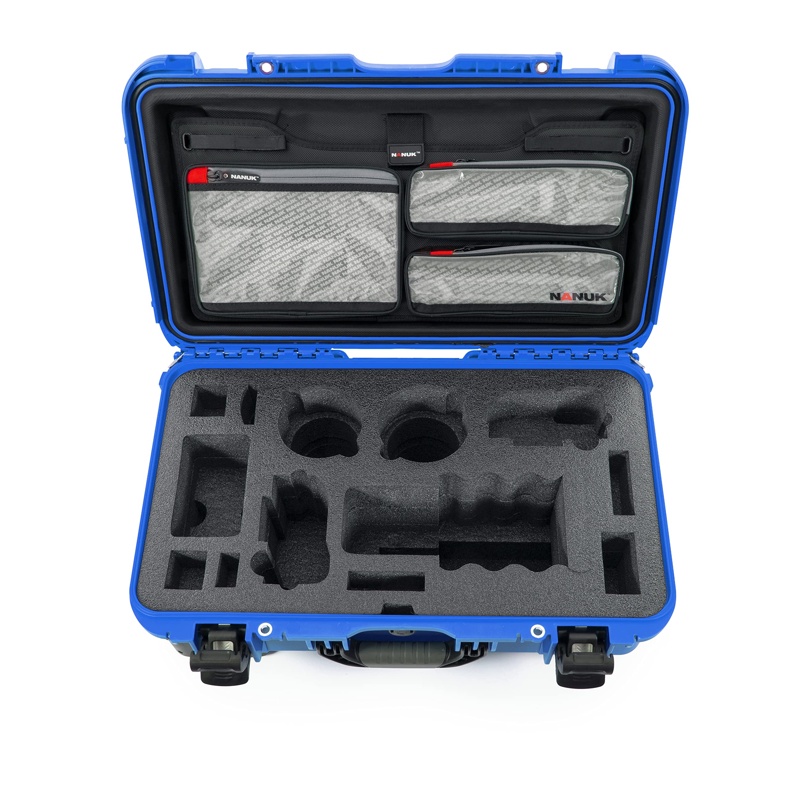 Nanuk Waterproof 935 Carry-On Hard Case with Lid Organizer for Sony A7R Size Camera w/Wheels - Blue,935-SON8