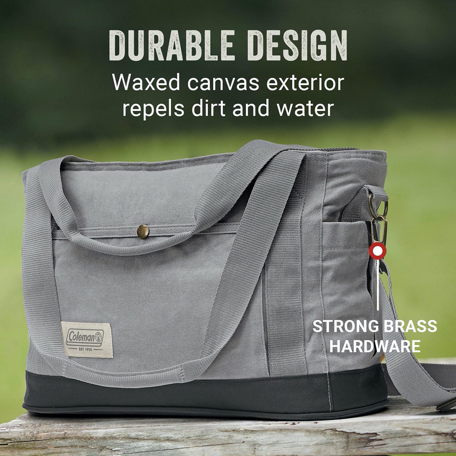 30-Can Coleman Backroads Soft Cooler Tote Bag, Leakproof Insulated Cooler Keeps Contents Cold up to 24hrs, Great for Beach, Camping, Tailgating, Picnic, Festivals, Pool, & More