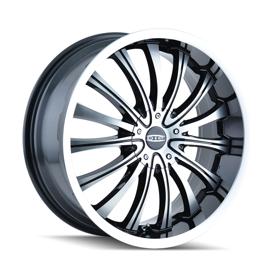 DIP D50 Wheel Black with Machined Face and Flange (20x8.5"/10x110mm)