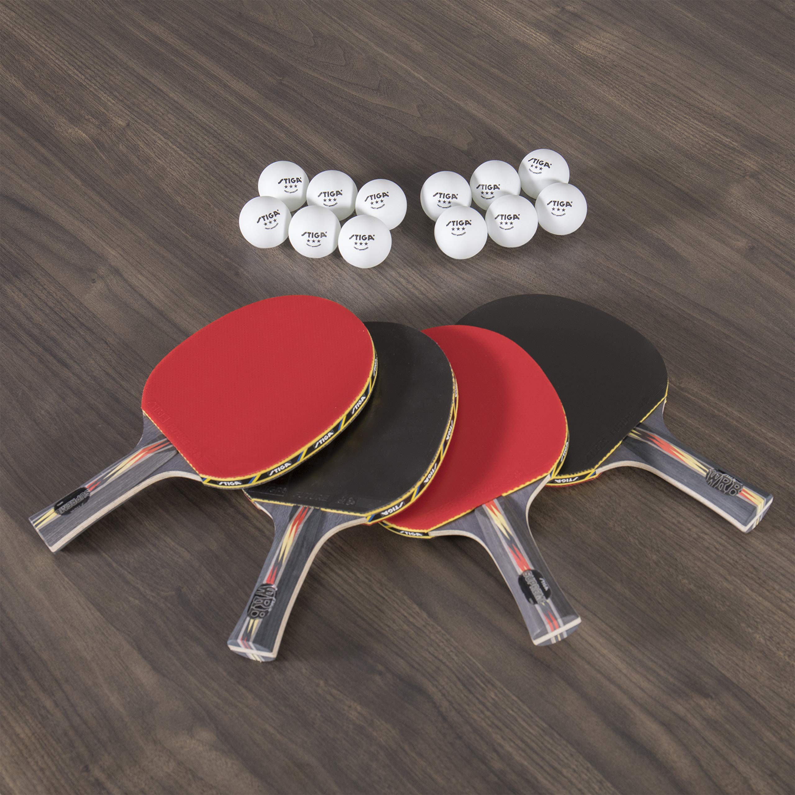 STIGA 3-in-1 Hybrid Dining, Conference and Tennis Table Tennis Table – Black Base with Walnut Finished Top
