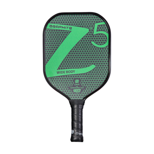 Graphite ONIX Z5 Pickleball Paddle (Graphite Carbon Fiber Face with Rough Texture Surface, Cushion Comfort Grip and Nomex Honeycomb Core for Touch, Control, and Power), Green