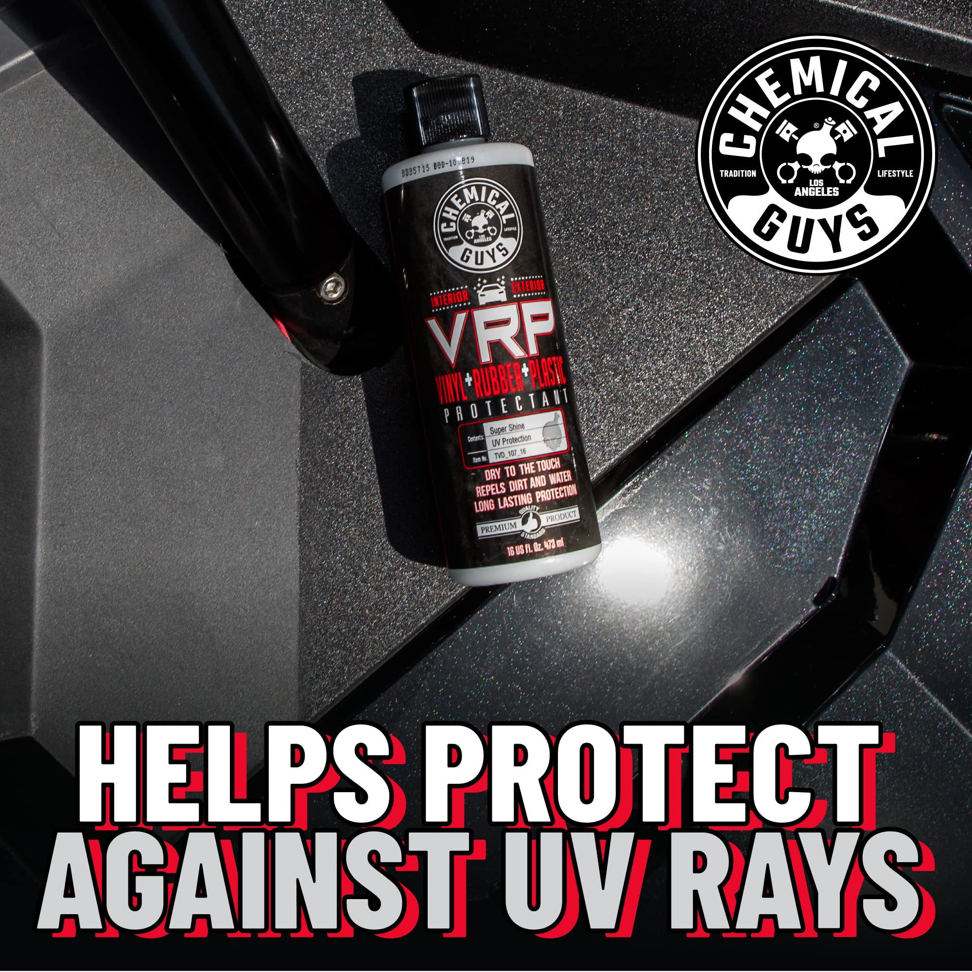 Chemical Guys VRP Dressing Vinyl, Rubber, and Plastic - Tire Dressing, Non-Greasy, Dry-to-the-Touch Shine for Tires, Trim, and More, Safe for Cars, Trucks, SUVs, RVs & More - 128 oz