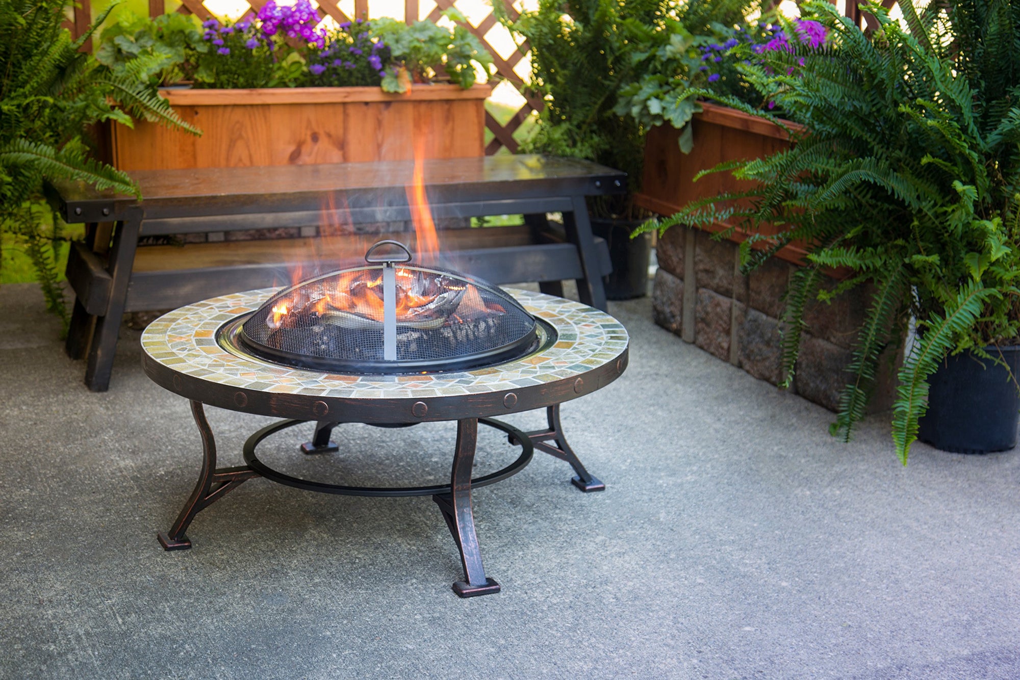 Charlotte Pleasant Hearth OFW909RC Slate Fire Pit