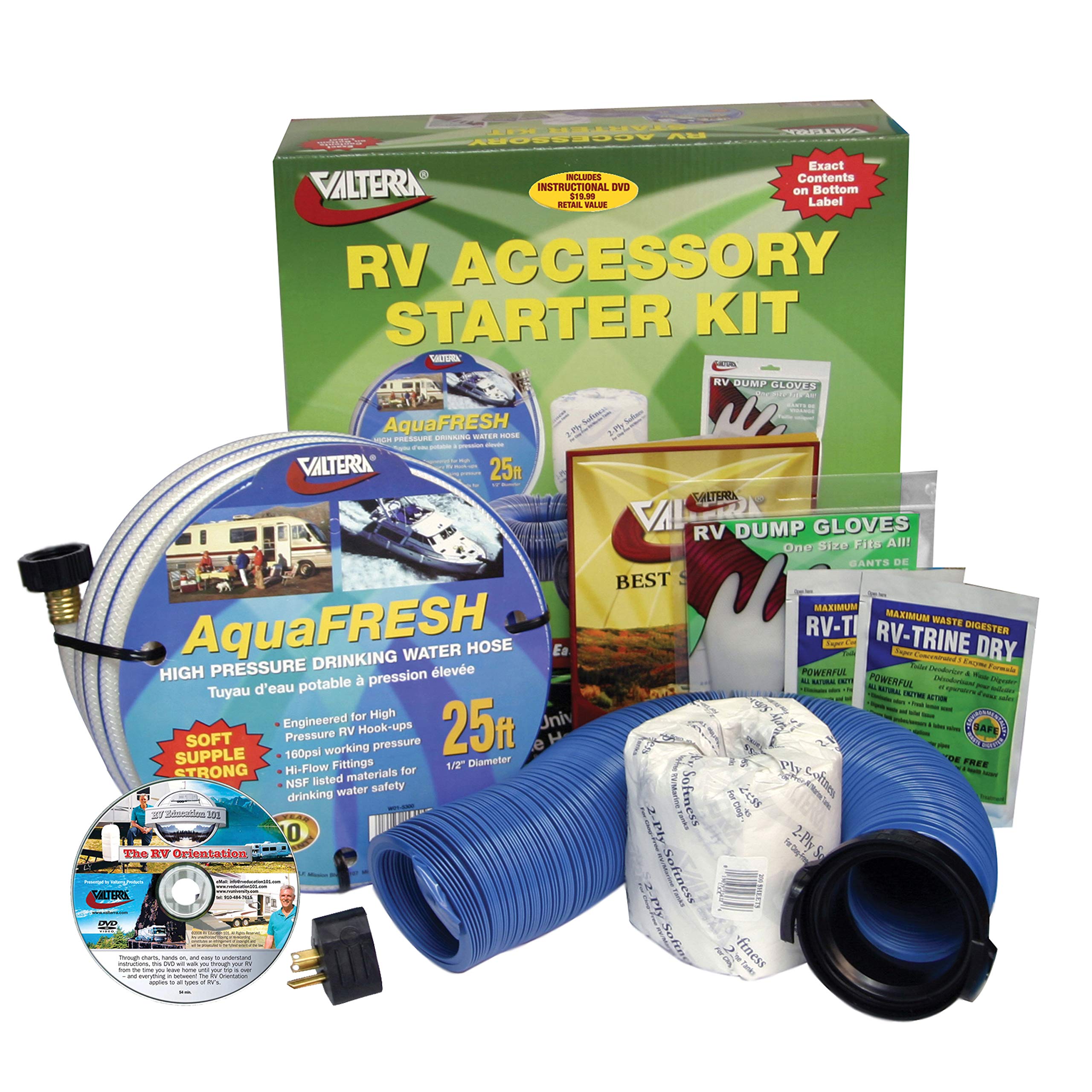 Deluxe RV Accessory Starter Kit Valterra K88108DVD with DVD