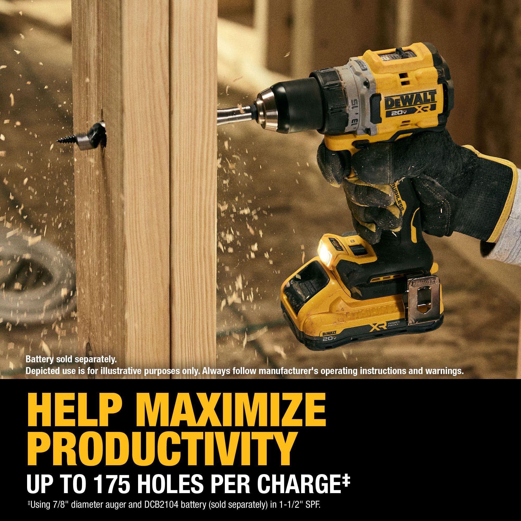 20V MAX XR DEWALT Brushless Cordless 1/2 in. Drill/Driver (Tool Only) (DCD801B)