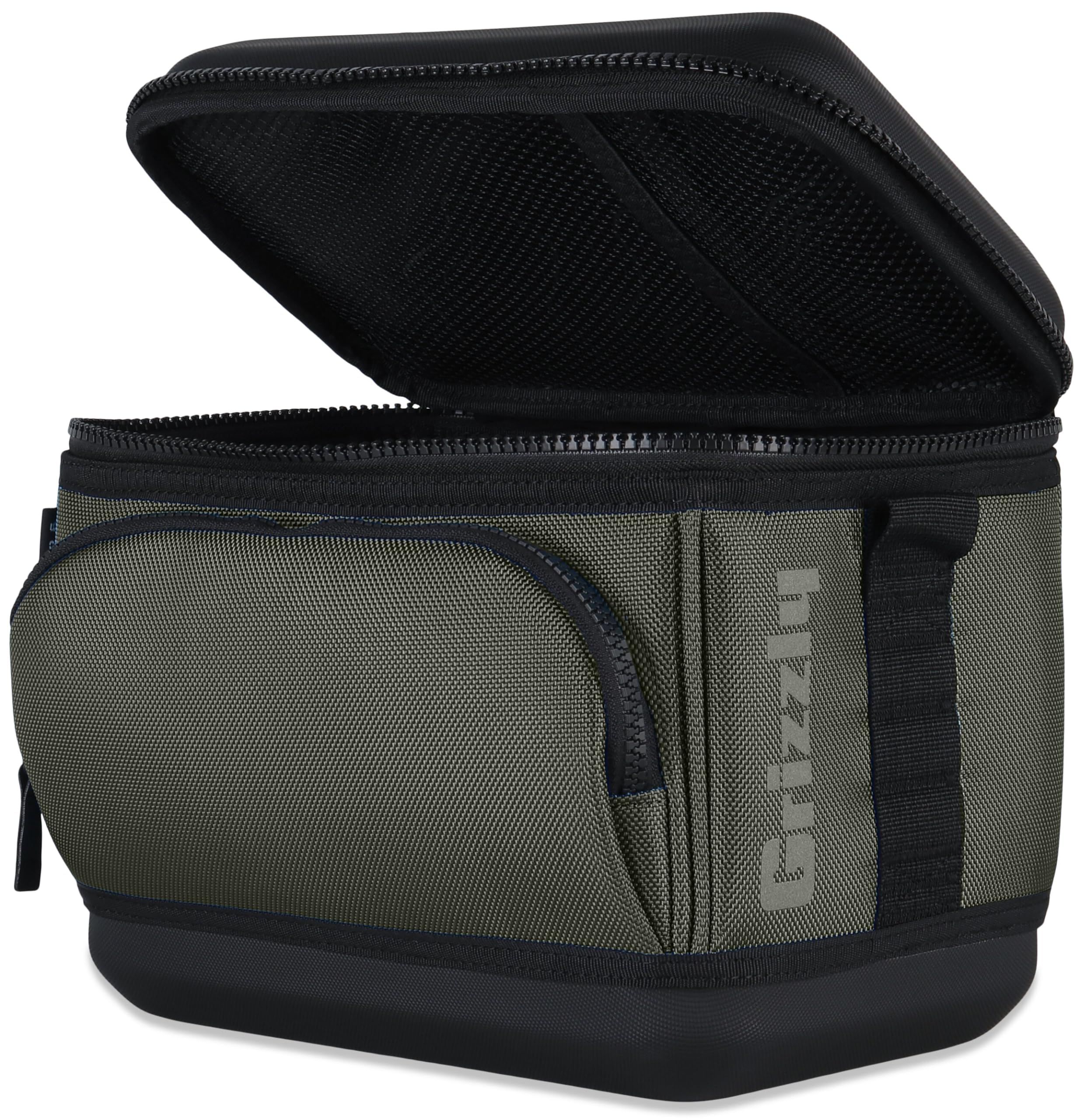 Drifter Grizzly 6-Pack | Flip-top Soft Cooler Bag | Ice Chest for Beach Boat Camping Car Fishing Golf Hiking Hunting Lunch Picnic | Lightweight Portable Insulated Waterproof | Lunar Green