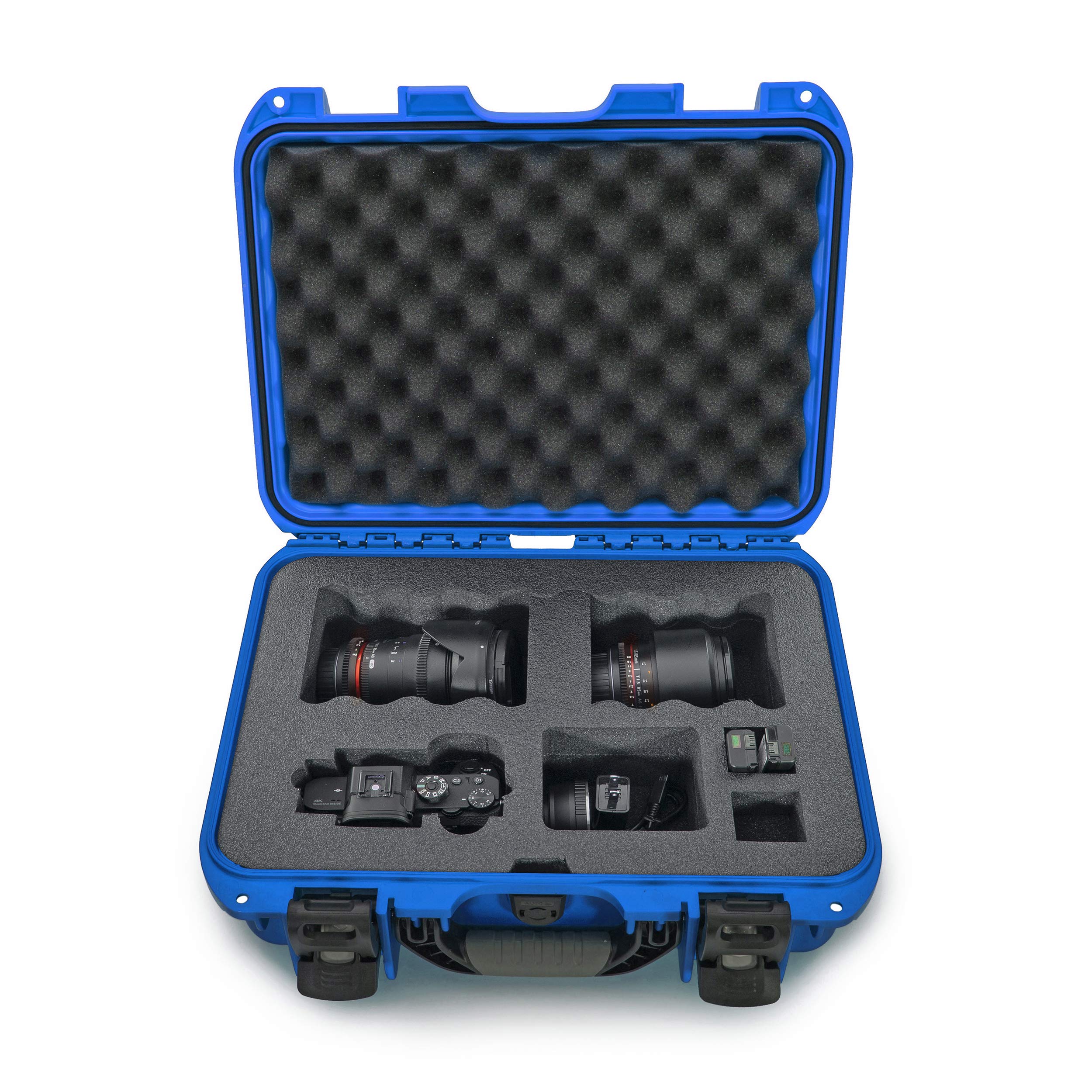 Waterproof Nanuk 920 Hard Case with Custom Foam Insert for Sony A7R Size Camera - Blue (920-ESON8)