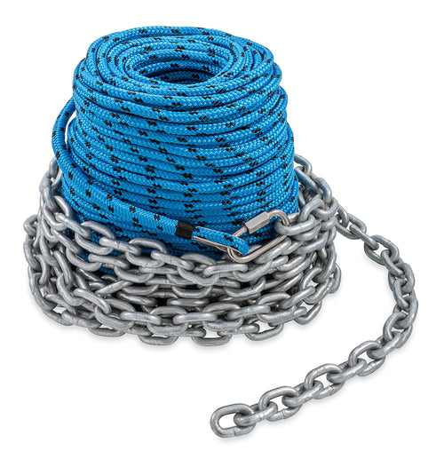 200/15 Trac Outdoors Anchor Rode – 200 ft Rope with 15 ft Chain - Designed for Use with Trac Brand Electric Winches - Features a 1,900 lb. Break Strength (69082)