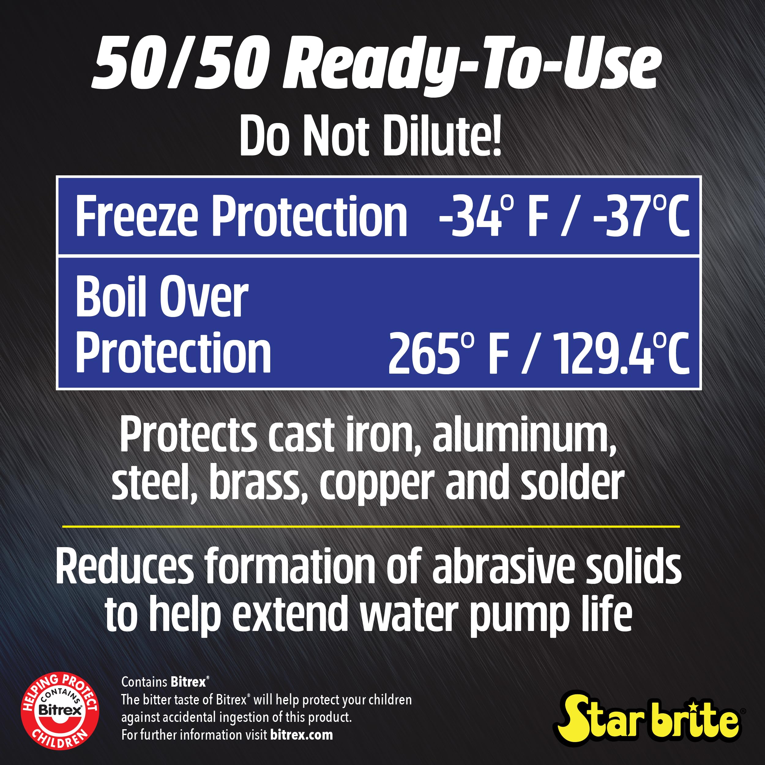 50/50 STAR BRITE Ready-to-Use 150000 Mile Antifreeze Coolant, 128 fl. oz./1 gal