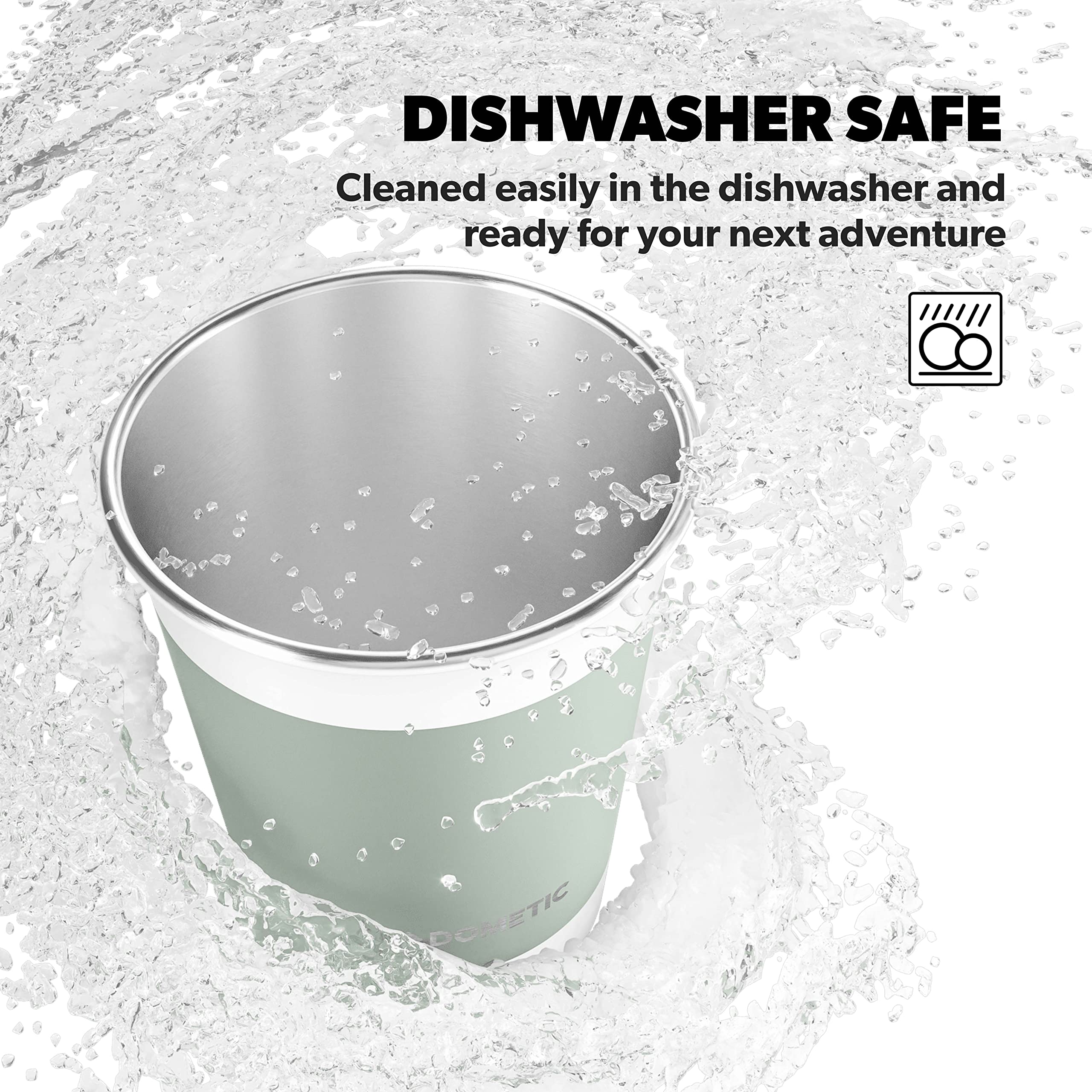 Stainless Steel Dometic 9600029351 Cup, 16oz, Moss, 4- Pack