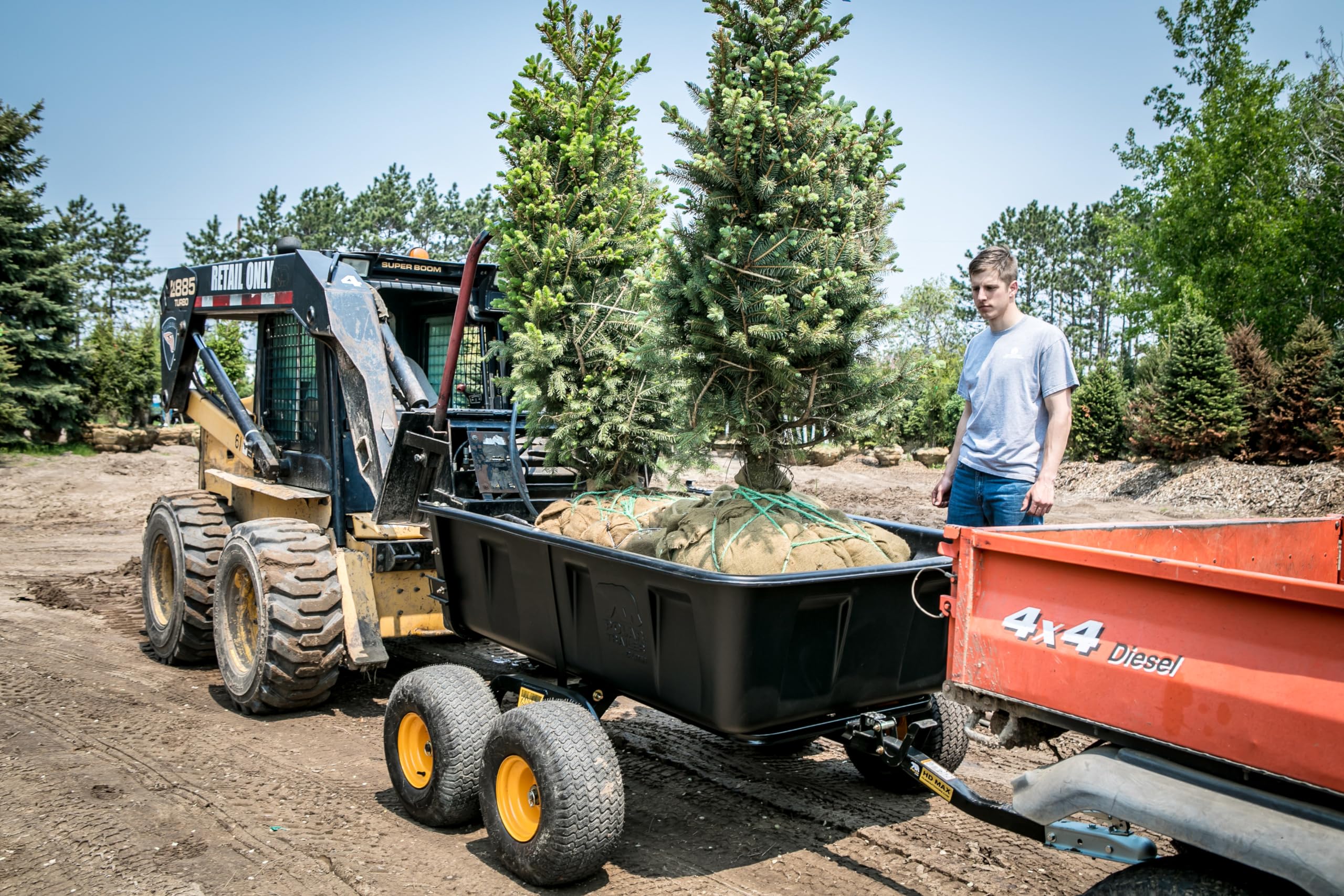 Polar Trailer HD Max TA #10813 – 93" x 55" x 39" Tandem Axle Heavy-Duty Utility Trailer – 1,800 lb Capacity, Rustproof Poly Tub, All-Steel Frame, Smooth Hauling on Rough Terrain