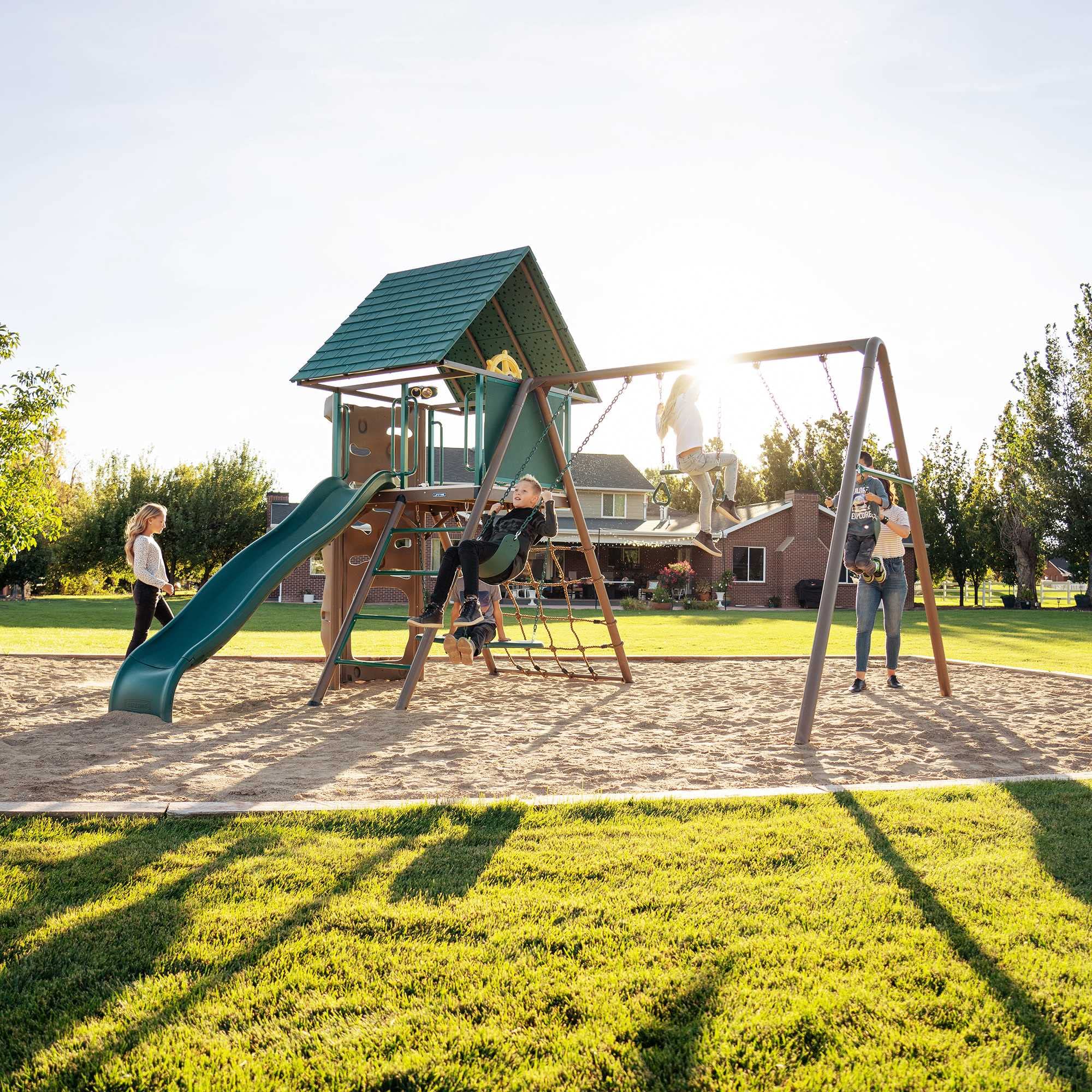 Big Stuff Lifetime Swing Set, Earthtone 91069
