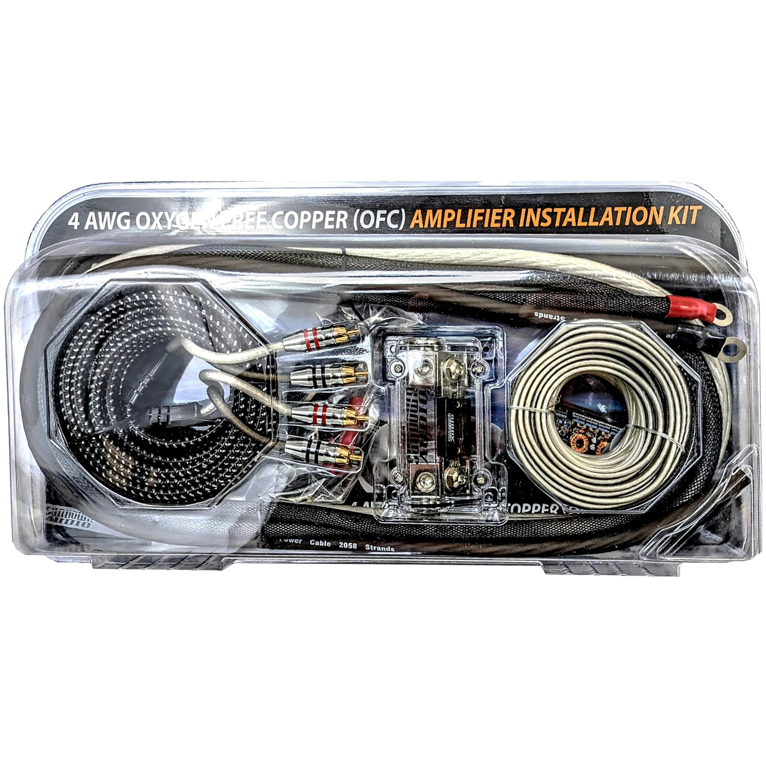 Sundown Audio CBL-4KIT Premium 4 Gauge Amplifier Wiring Kit – 20ft Power/Remote, 16GA Speaker Wire, 150A ANL Fuse w/Adapters, RCA, Loom, Complete Install Kit for Car Audio & Powersports