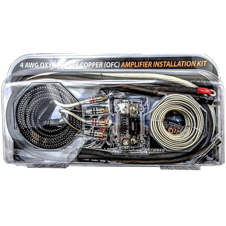 Sundown Audio CBL-4KIT Premium 4 Gauge Amplifier Wiring Kit – 20ft Power/Remote, 16GA Speaker Wire, 150A ANL Fuse w/Adapters, RCA, Loom, Complete Install Kit for Car Audio & Powersports