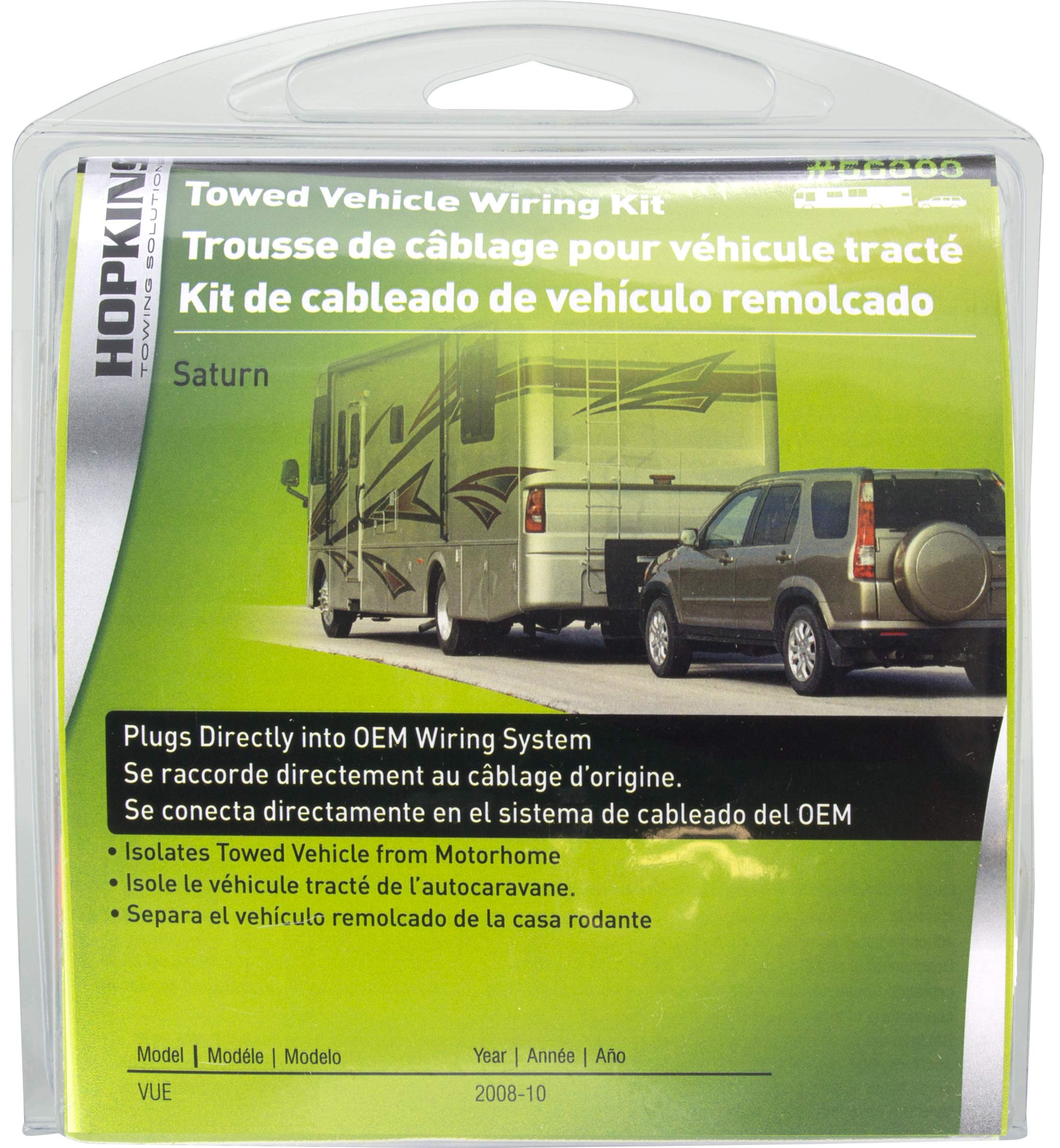 Plug-In Hopkins Towing Solutions Simple Towed Vehicle Wiring Kit 56303
