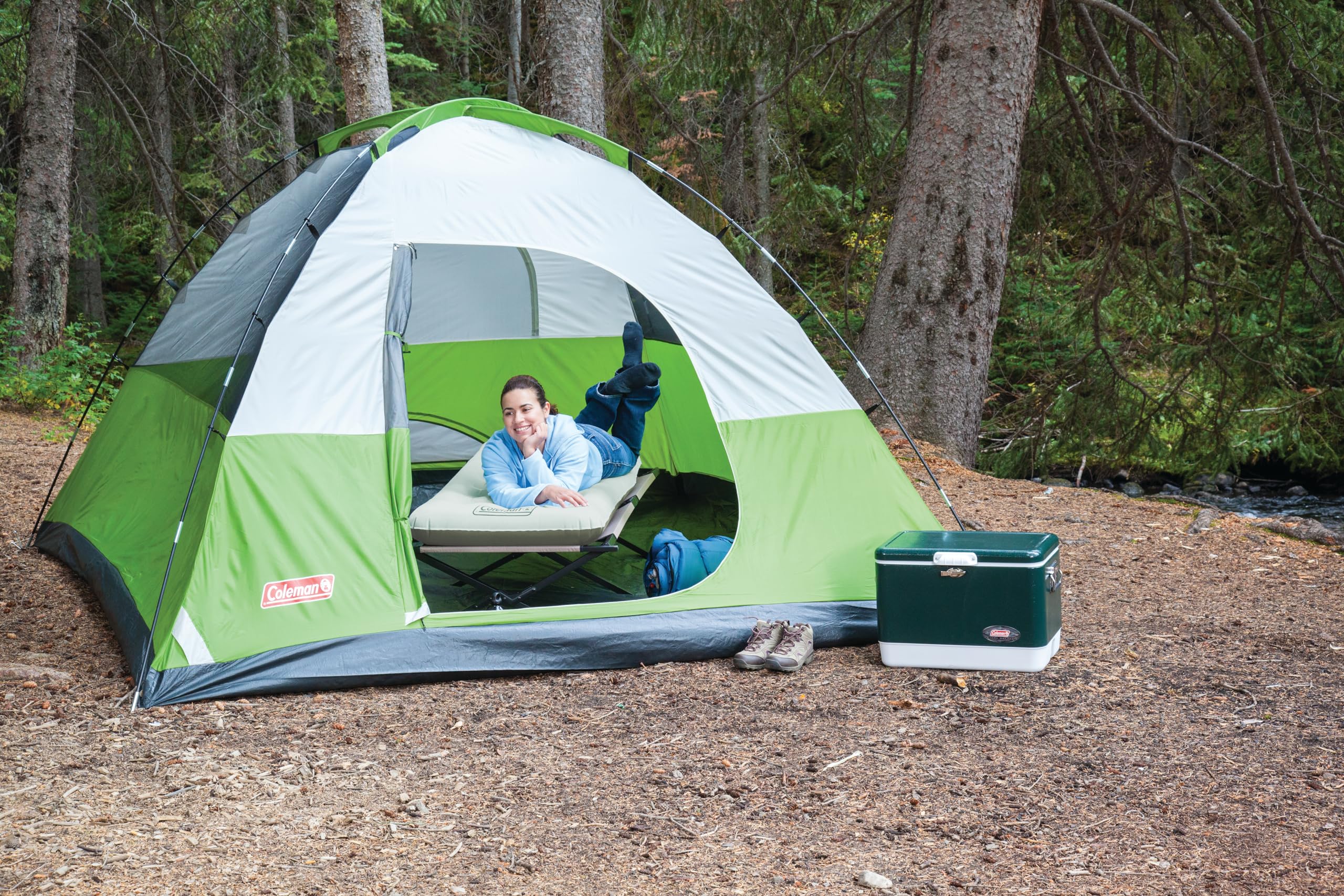 Coleman Single-High Twin EasyStay Plus Air Mattress, ComfortStrong Coil Construction for Superior Support & AirTight System for Leak-free Night