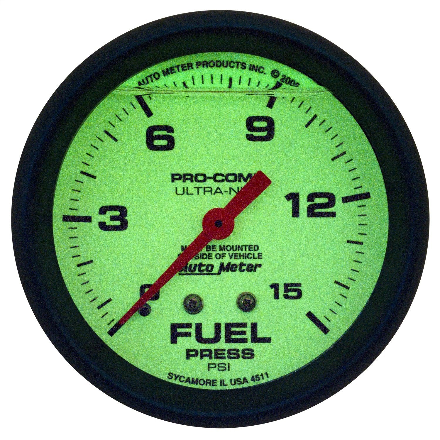 Ultra-Nite Auto Meter 4211 Fuel Pressure Gauge