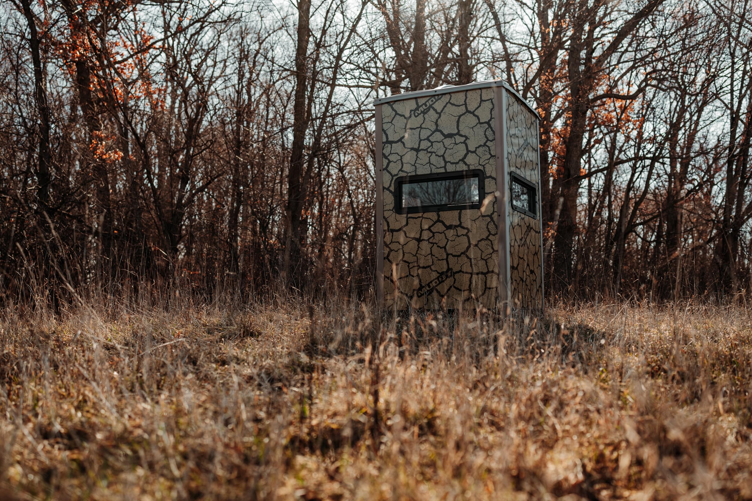 Muddy Box Blind/Gunner Steel Wall Construction/Cracked Mud Camo