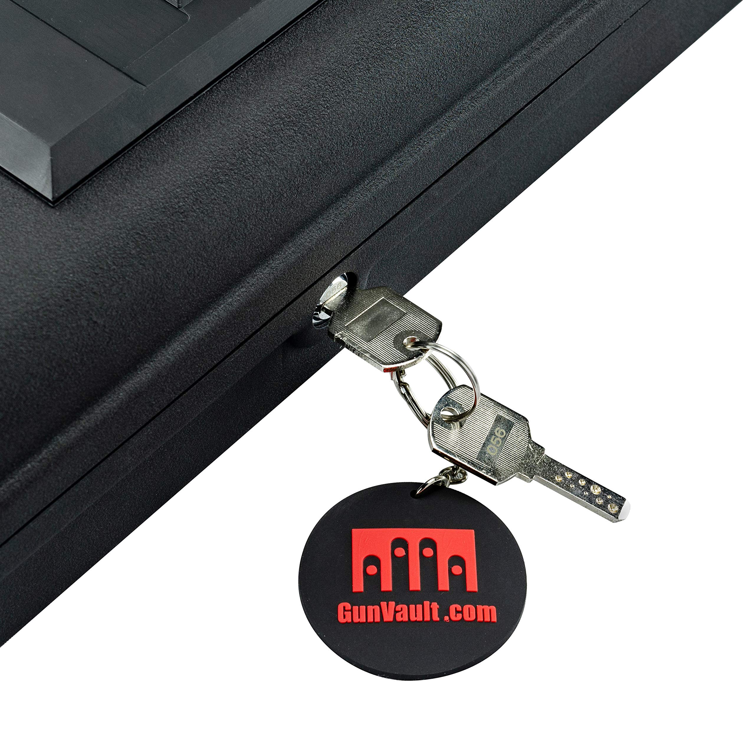 GunVault Portable MicroVault XL Handgun Safe with Patented No-Eyes Keypad and Security Cable (2 Pistol Capacity)