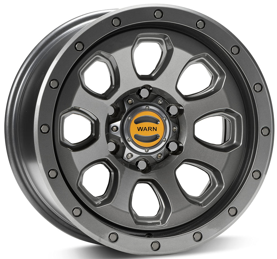 Epic WARN Wheels with Six-Lug Bolt Pattern, Gunmetal Gray - Fits: 2021 Ford Bronco and 2019-Current Ford Ranger, Toyota Tacoma, and Toyota 4Runner