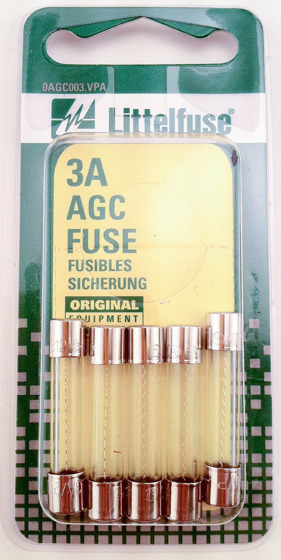 AGC Glass Fuses Littelfuse AGC3BP