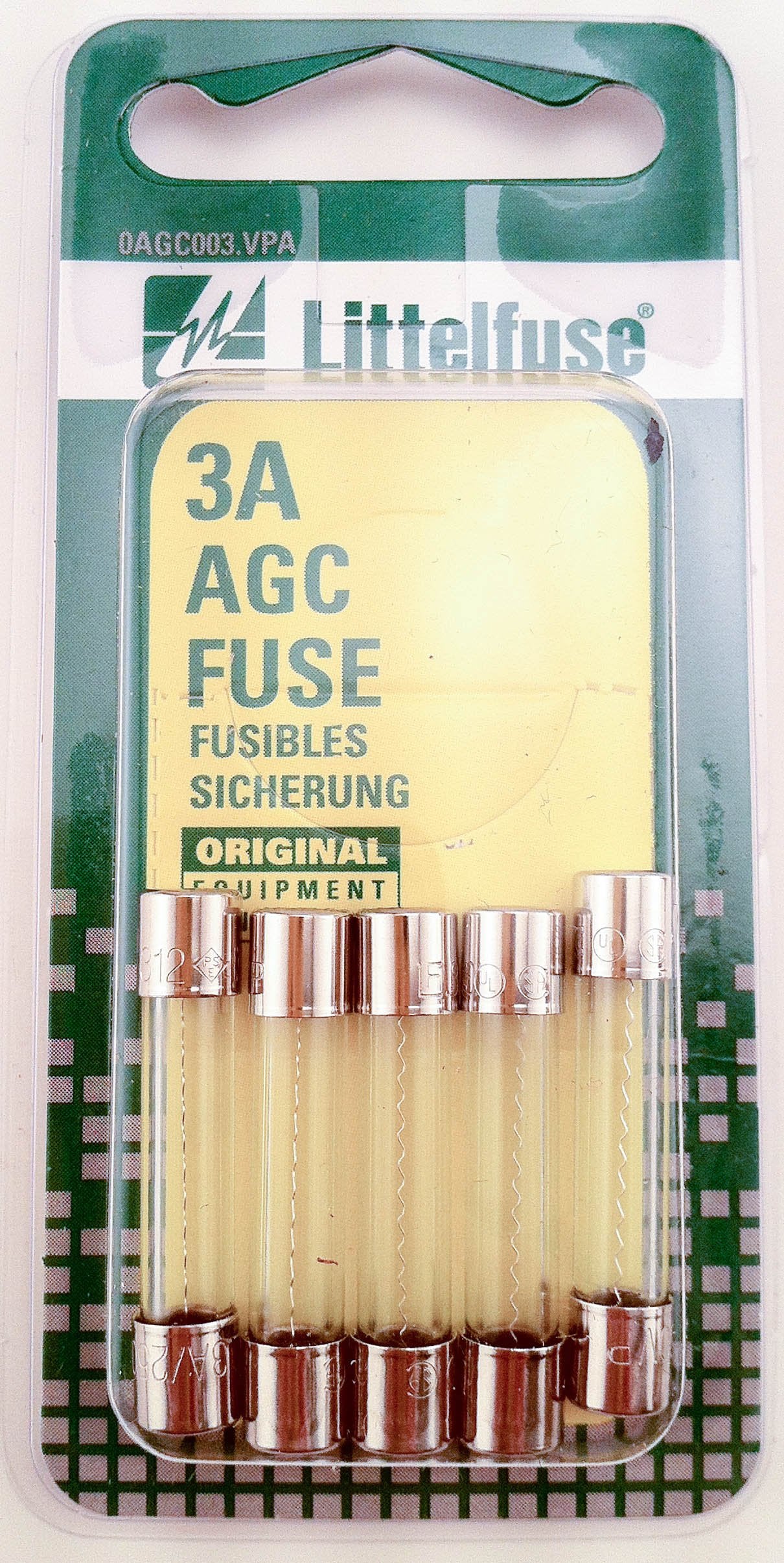 AGC Glass Fuses Littelfuse AGC3BP