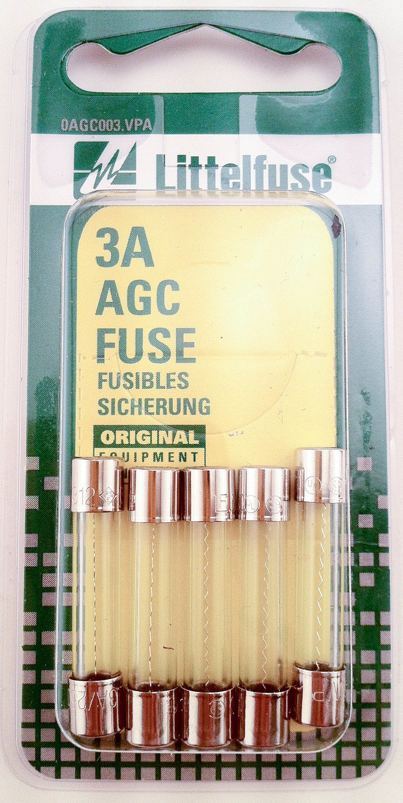 AGC Glass Fuses Littelfuse AGC3BP
