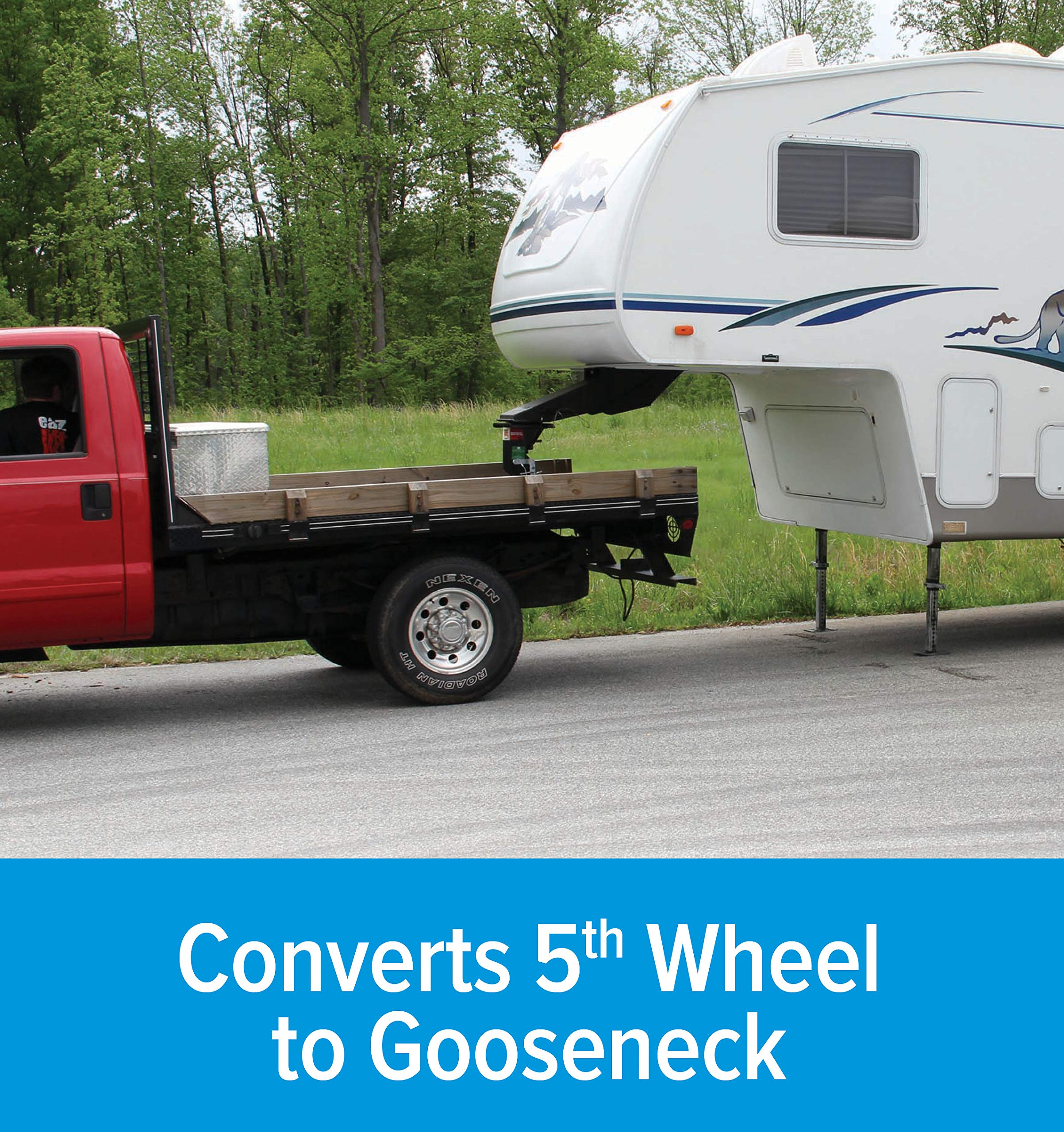 5th Wheel Eaz-Lift Gooseneck Adapter, 30,000lb Tow Rating (7,500lb Vertical Load), 15 Inches (48501)