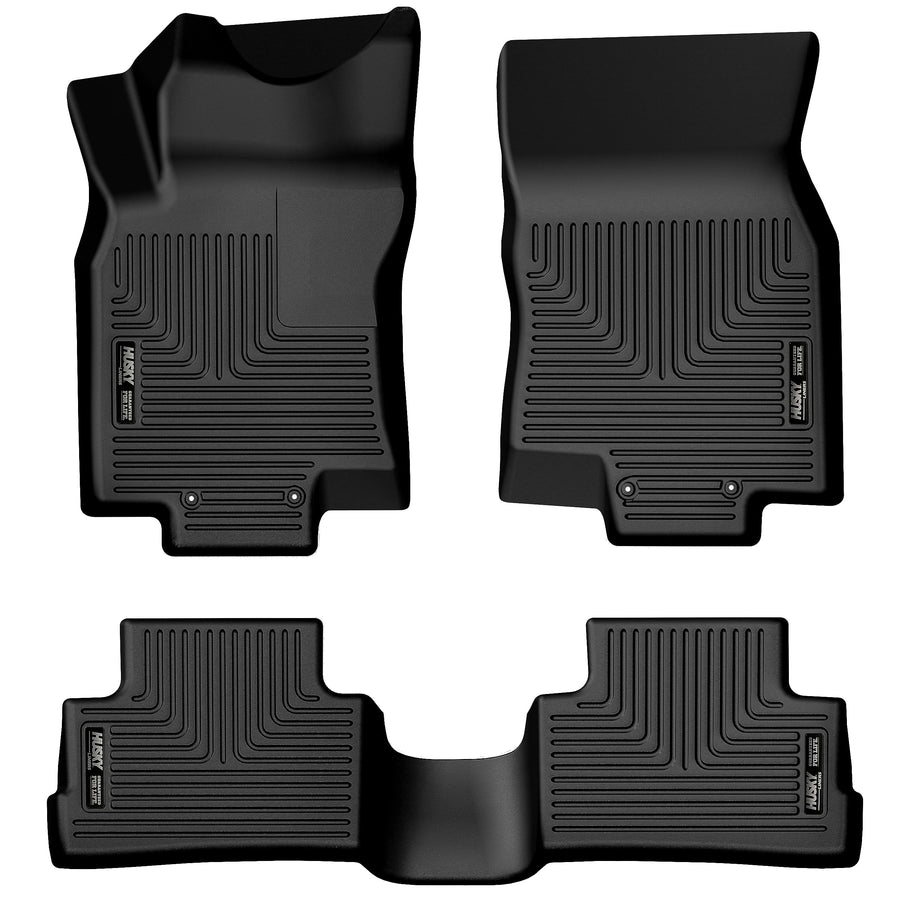 Weatherbeater Husky Liners Floor Mats | Fits 2017-2022 Nissan Rogue Sport | Front & 2nd Row, 2-pc Black - 99451