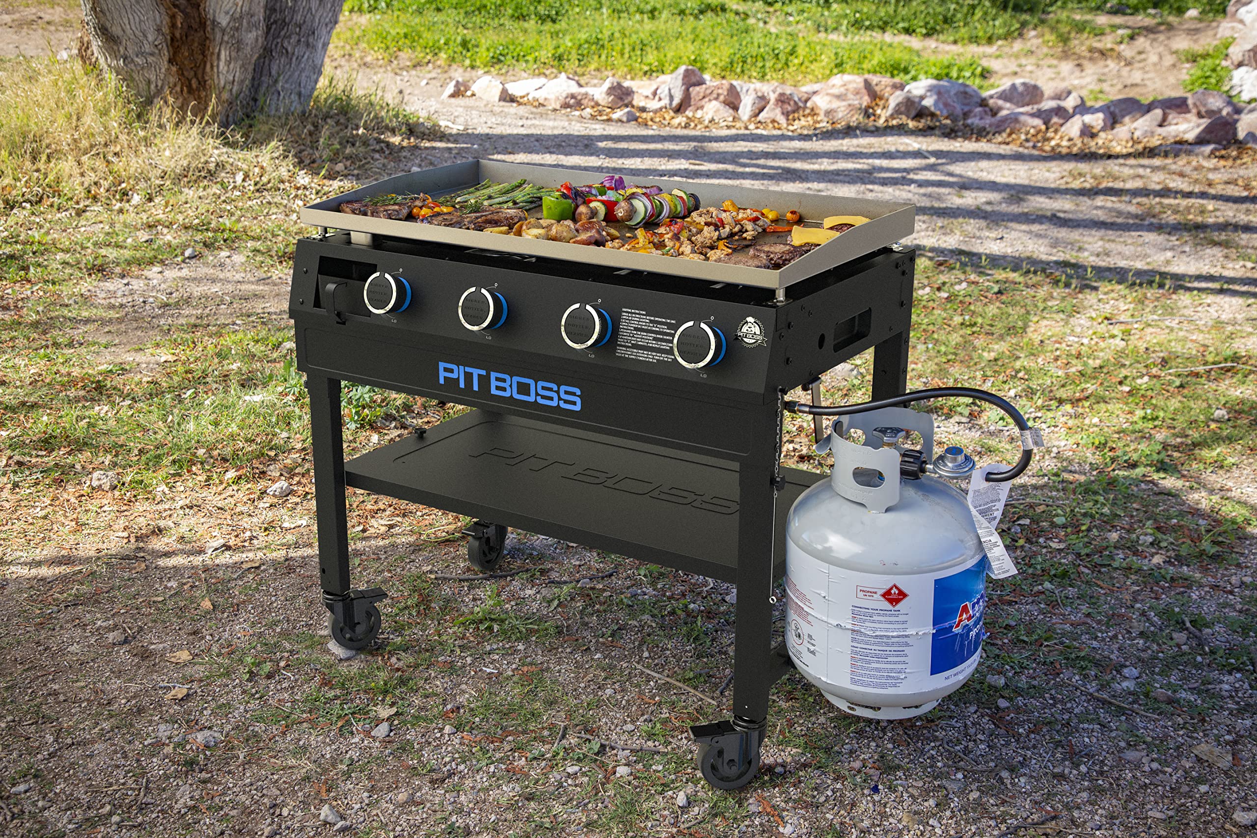4-Burner Pit Boss 10962 Gas Griddle, Black
